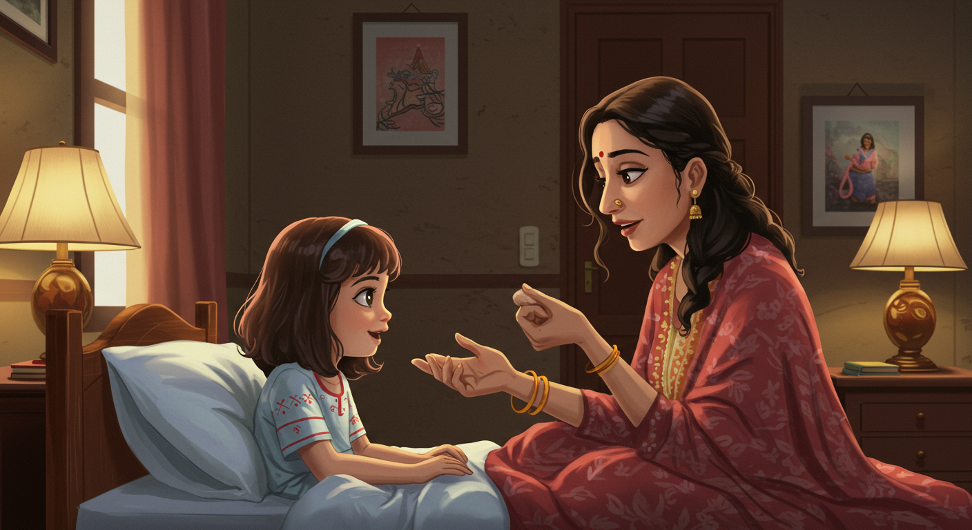 संदूक़ का रहस्य 🔐 | Suspenseful Hindi Bedtime Story | Mom Daughter Kahani