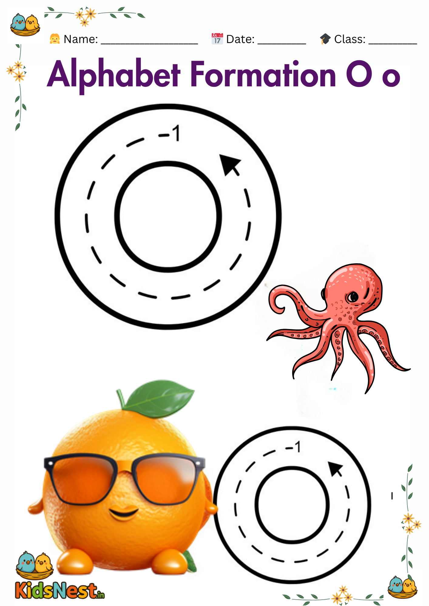 Printable Letter O Worksheet | Learn Letter Formation for Kids cover