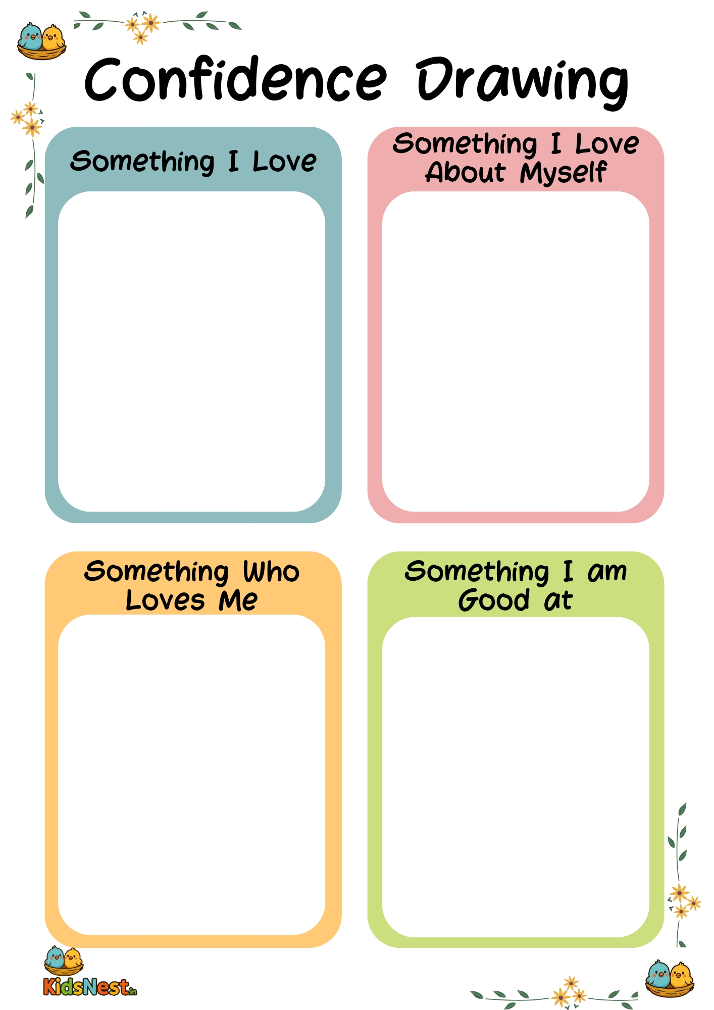 Kids Confidence Drawing Activity | Printable Worksheet