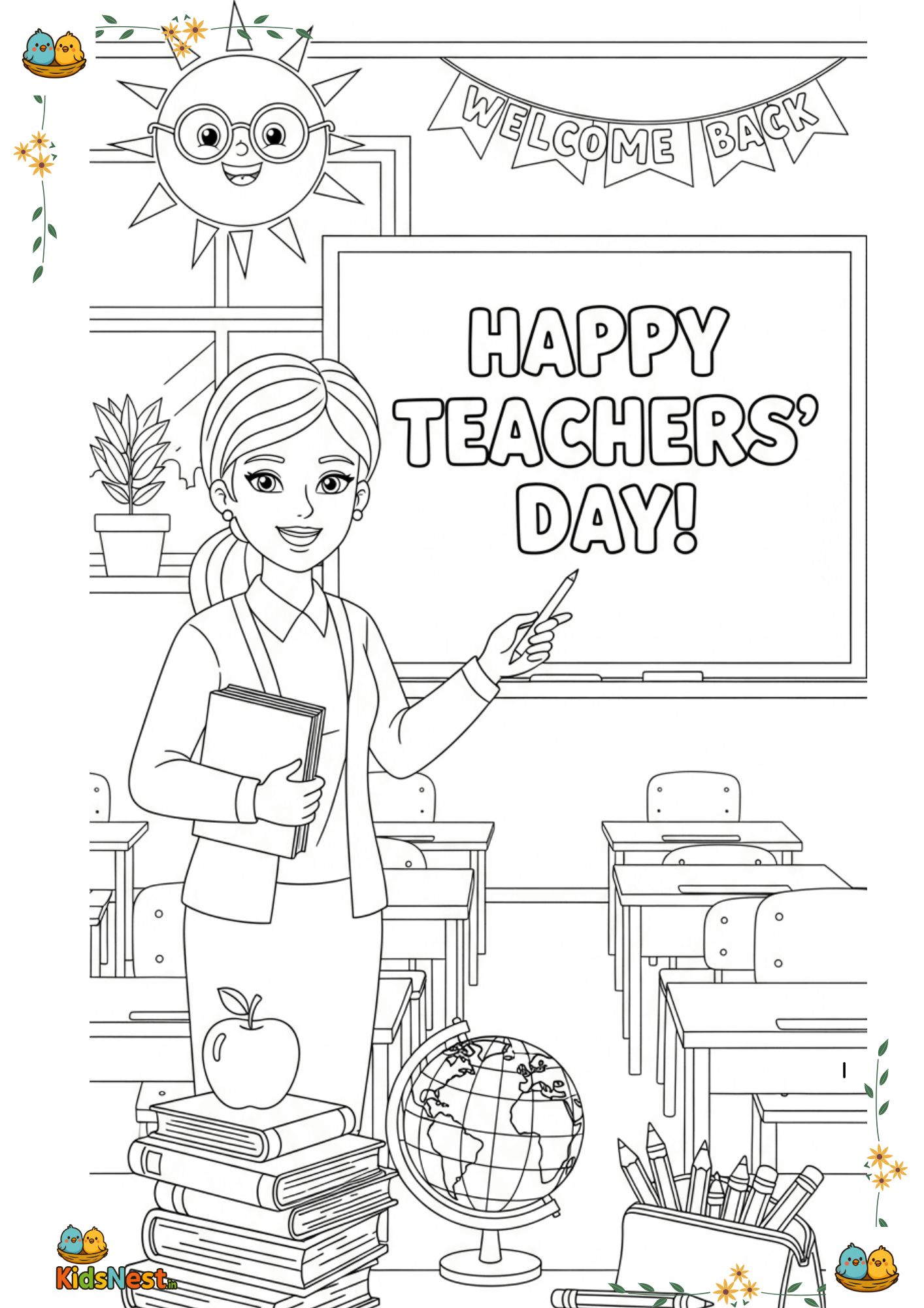 Teachers Day Worksheet: Free Printable Activities for Kids cover