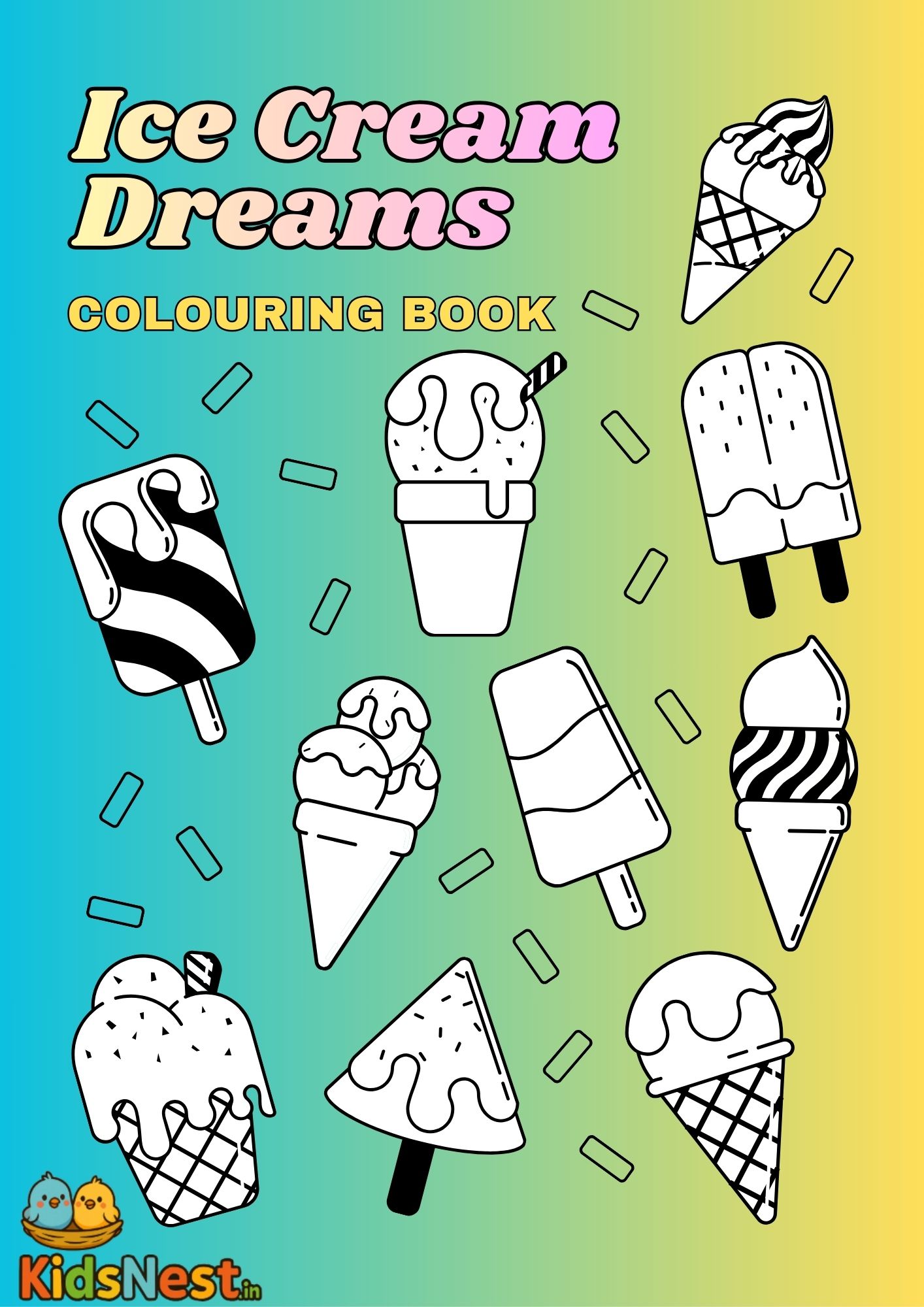 Ice Cream Coloring Book | Printable Kids Activity Pages
