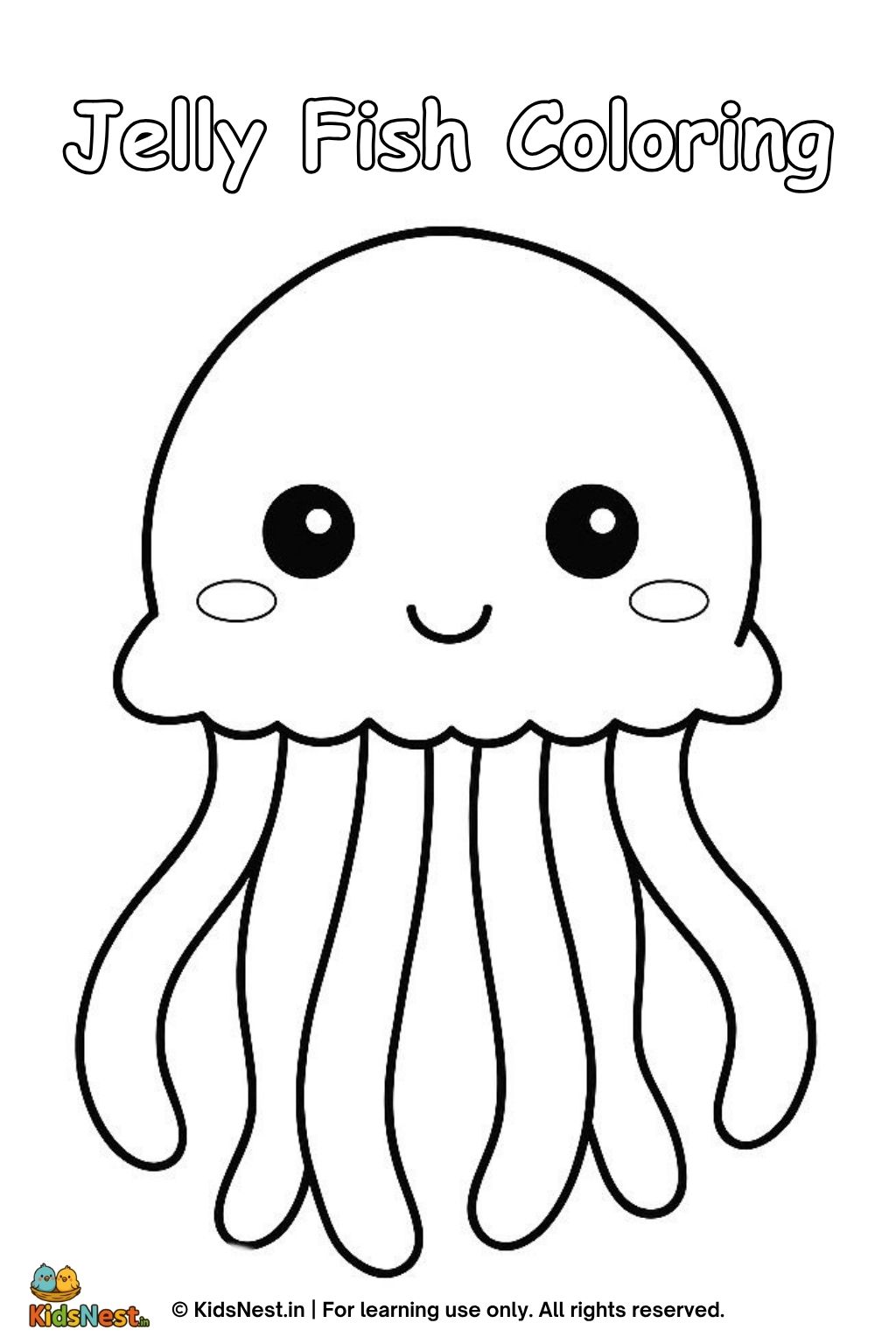 Jellyfish Coloring Page for Kids | Free Printable Activity