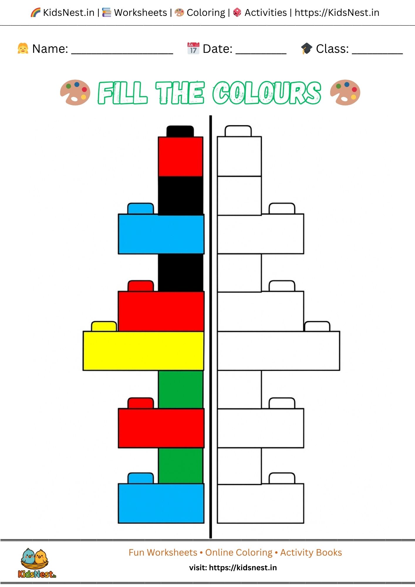 Printable Colour Coding Symmetry Worksheet for Kids