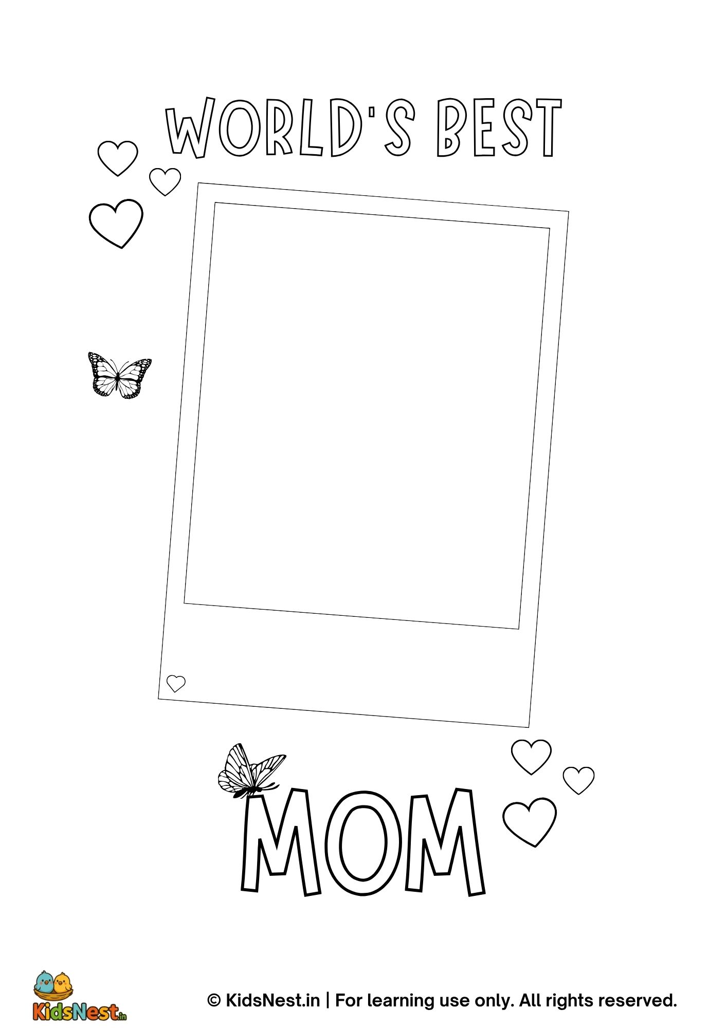 Mother's Day 'Best Mom' Worksheet | Kids Printable Activity