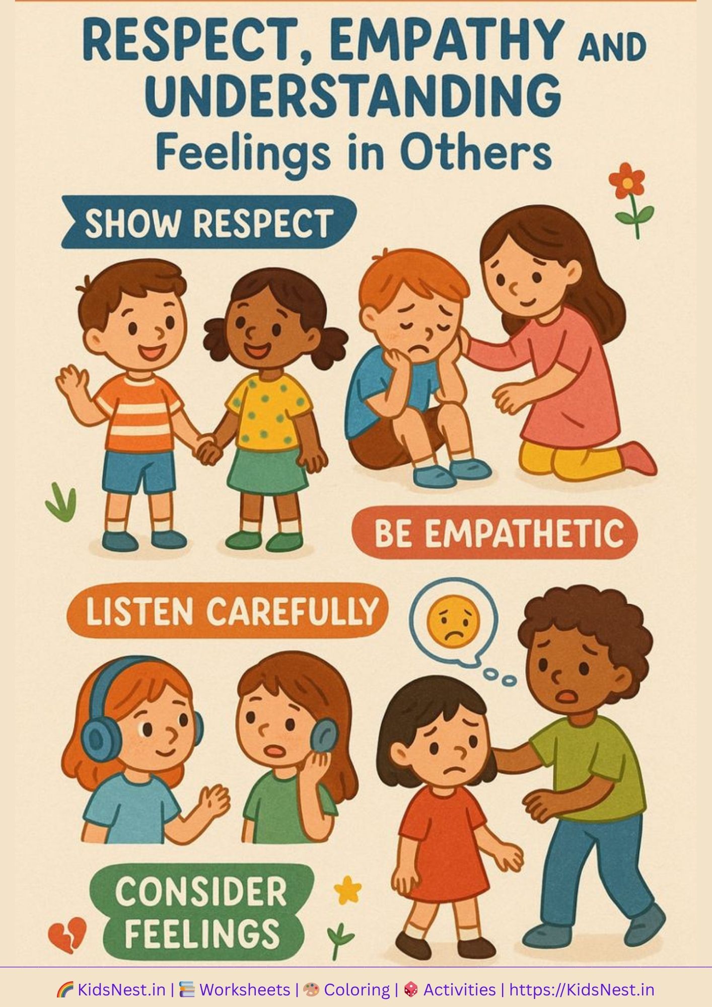 Kids Empathy & Understanding Worksheet | Printable Activity