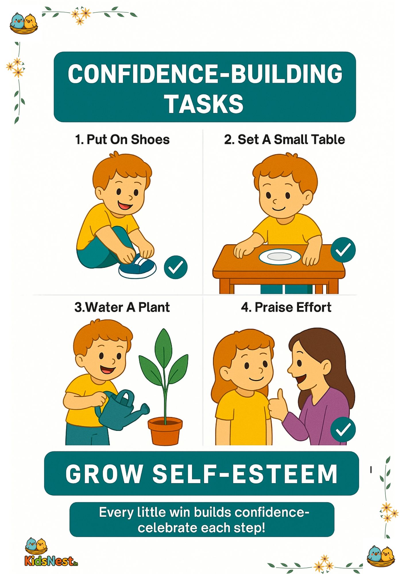 Kids Confidence Building Activity | Printable Worksheet