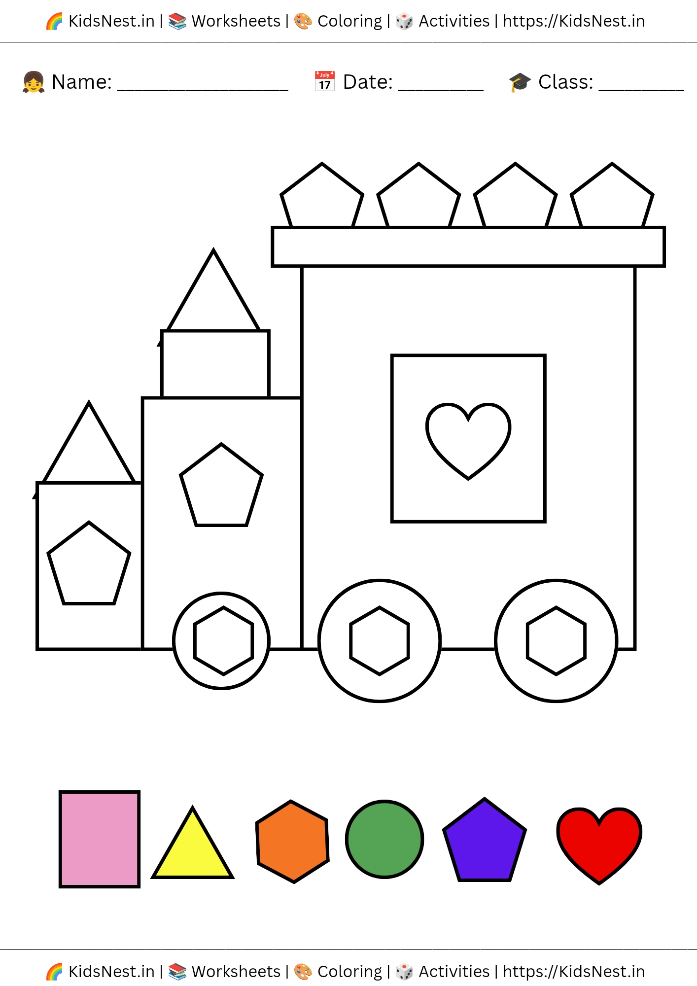 Shape Recognition Worksheet for Kids | Printable Activity