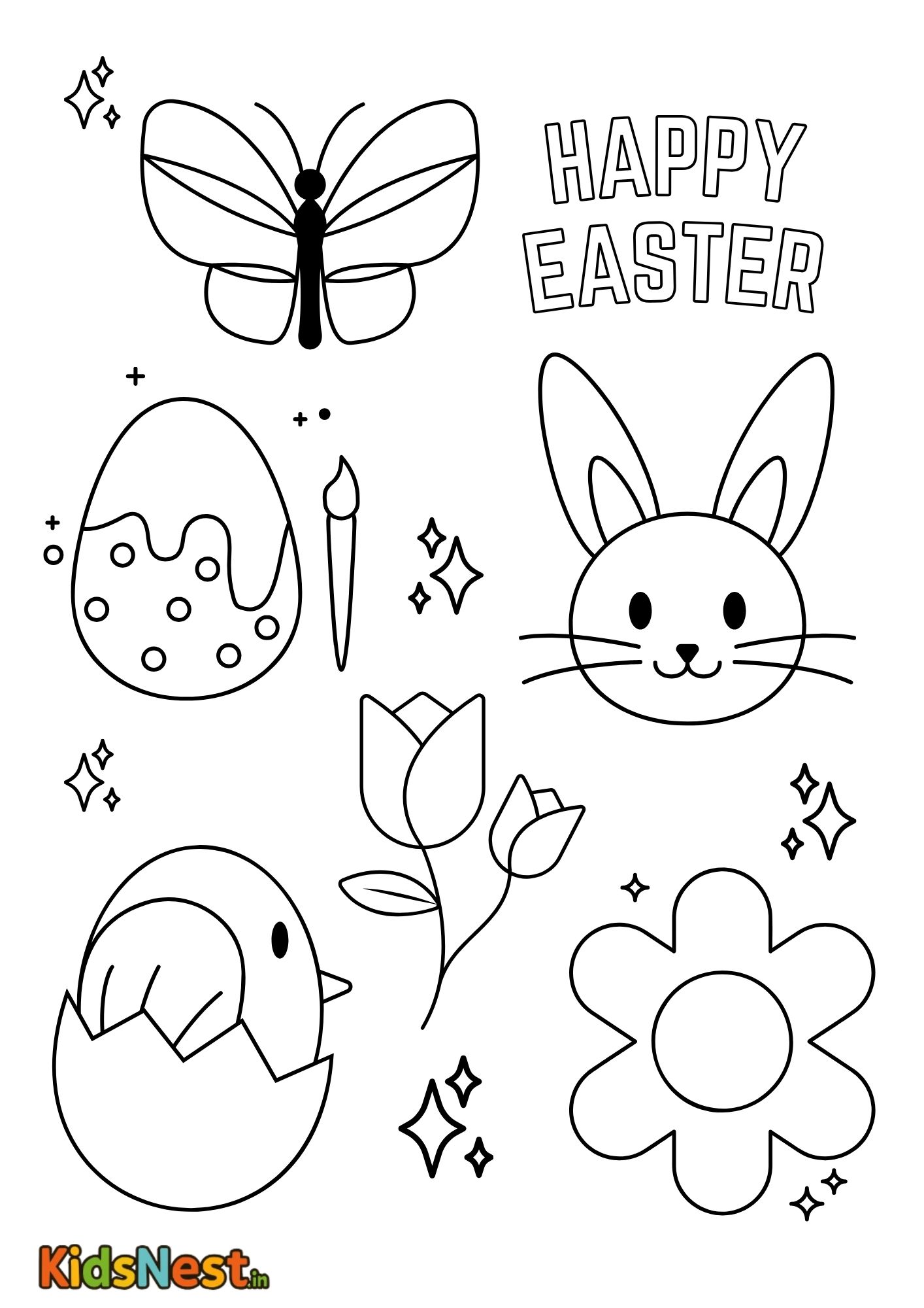 Free Printable Easter Coloring Pages for Kids | Fun Activities
