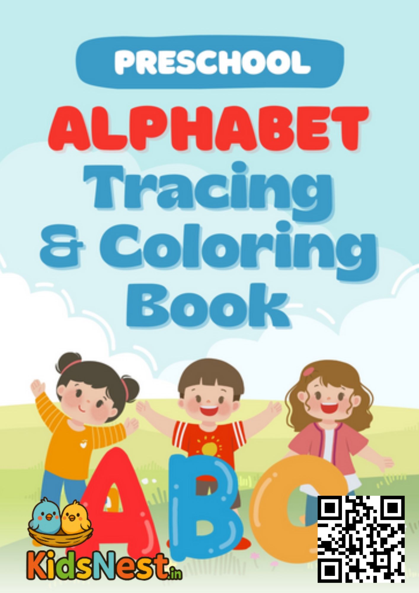 Kids Alphabet A-Z Tracing & Coloring Printables Book