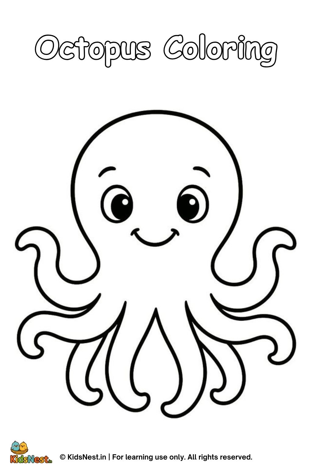 Octopus Coloring page for kids