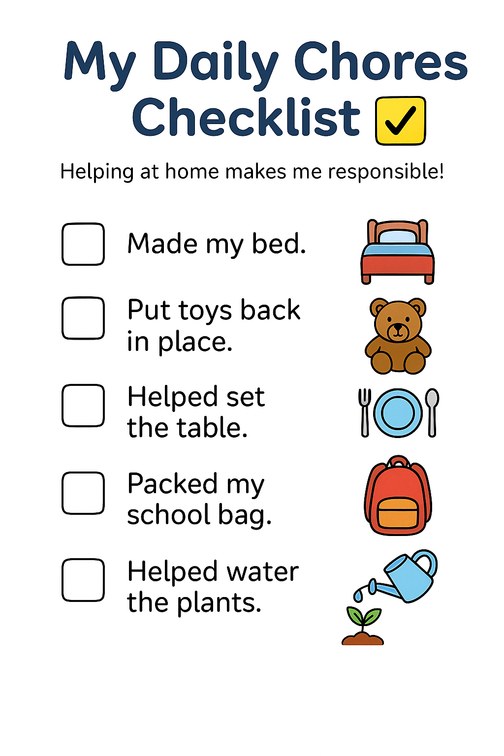 Life Skills Worksheets for Kids - Free Printables