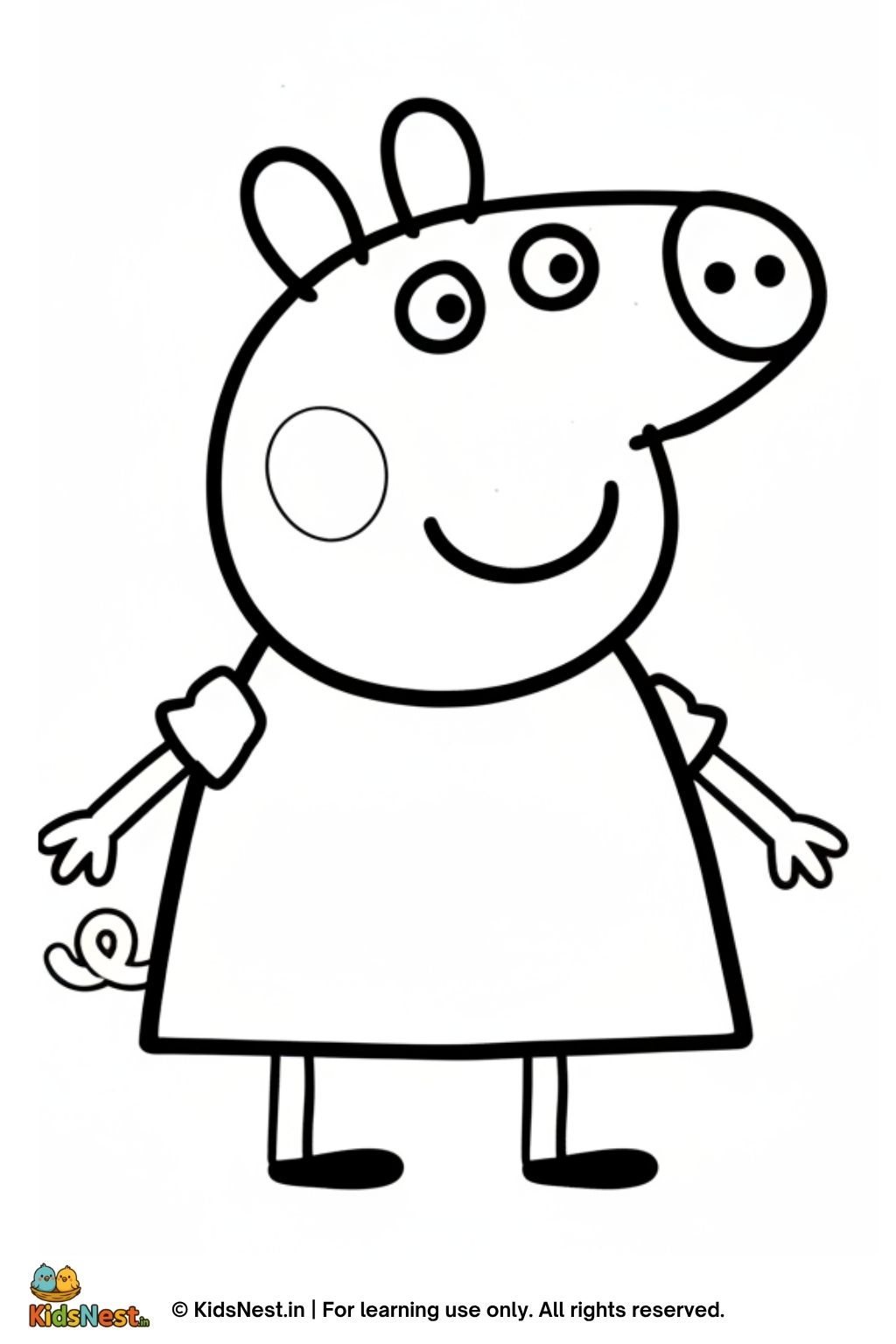 Printable Peppa Pig Coloring Pages for Kids & Toddlers