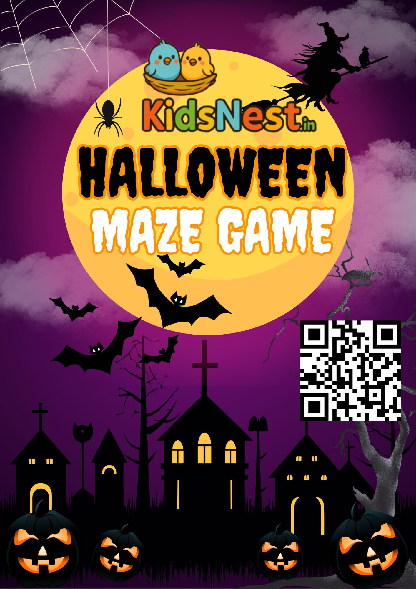 Halloween Maze Game Printable for Kids | Activity Book