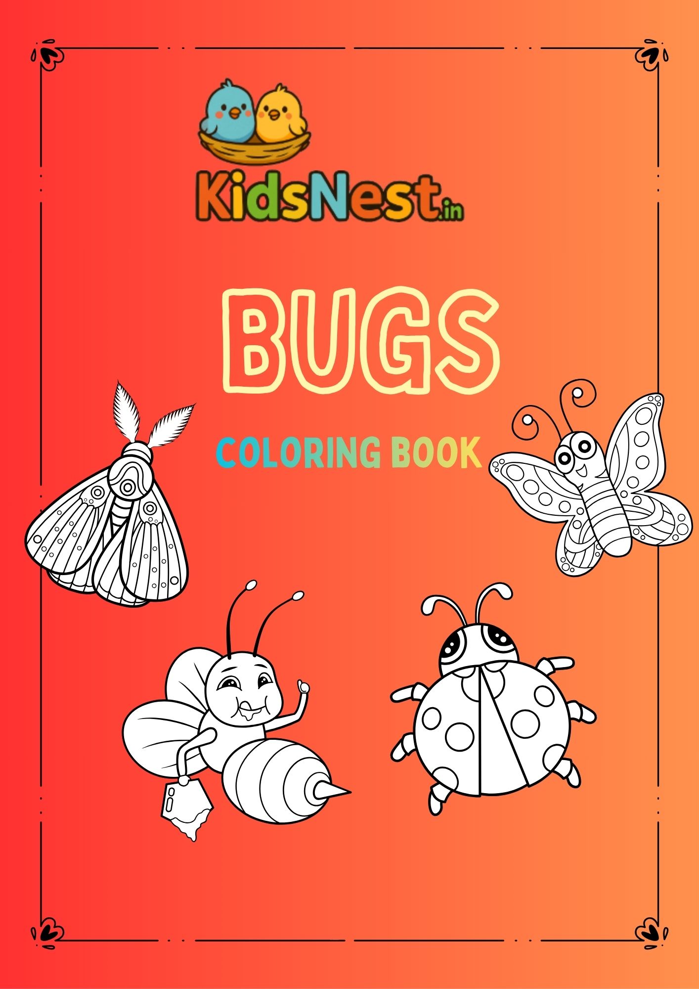 Bugs Coloring Book for Kids | Printable Educational Activity