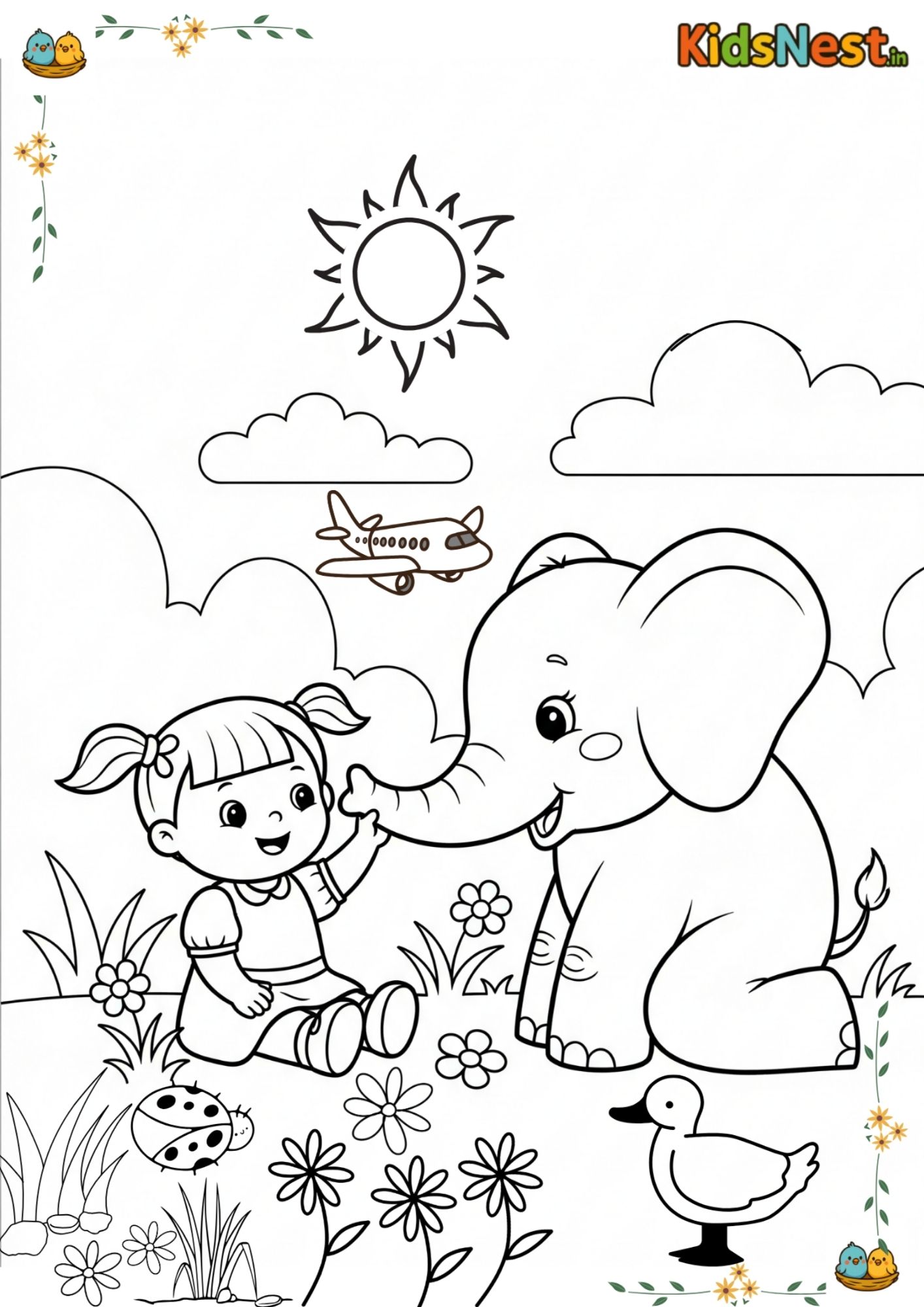 Nature Colouring Pages for Kids | Free Printable Activity cover