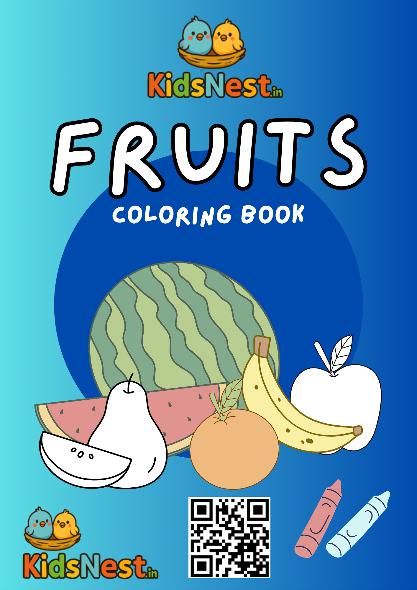 Printable Fruit Coloring Book for Kids - Educational Fun