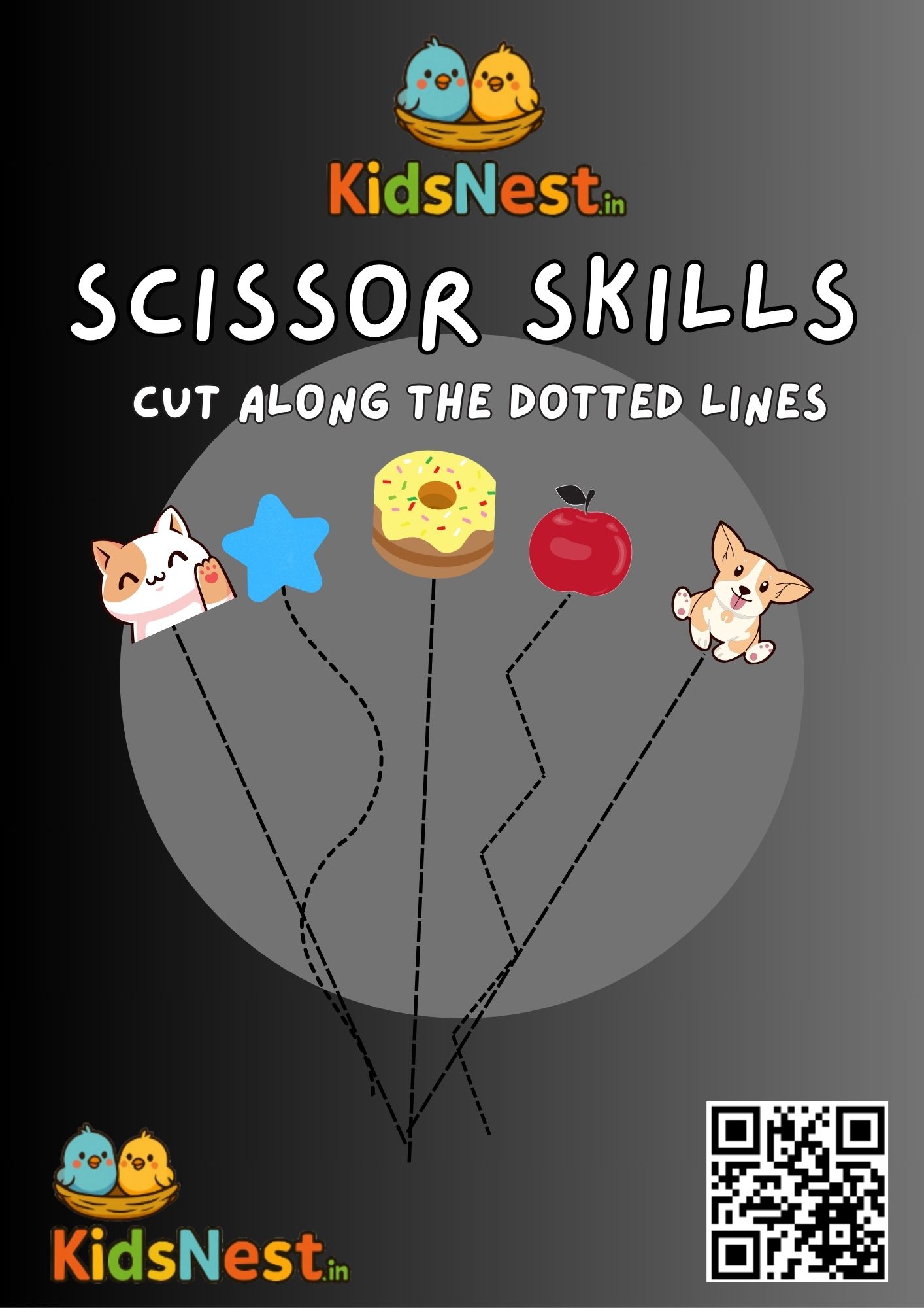 Scissor Skills Book for Kids | Printable Cutting Practice