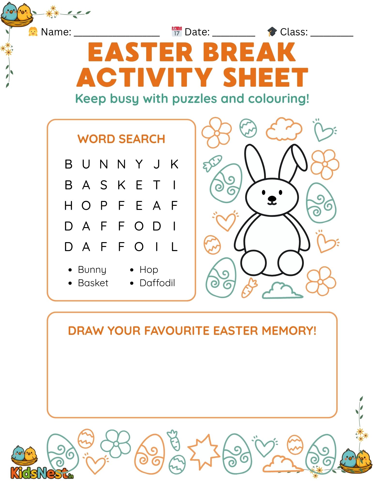 Easter Kids Activity Sheet | Printables & Worksheets