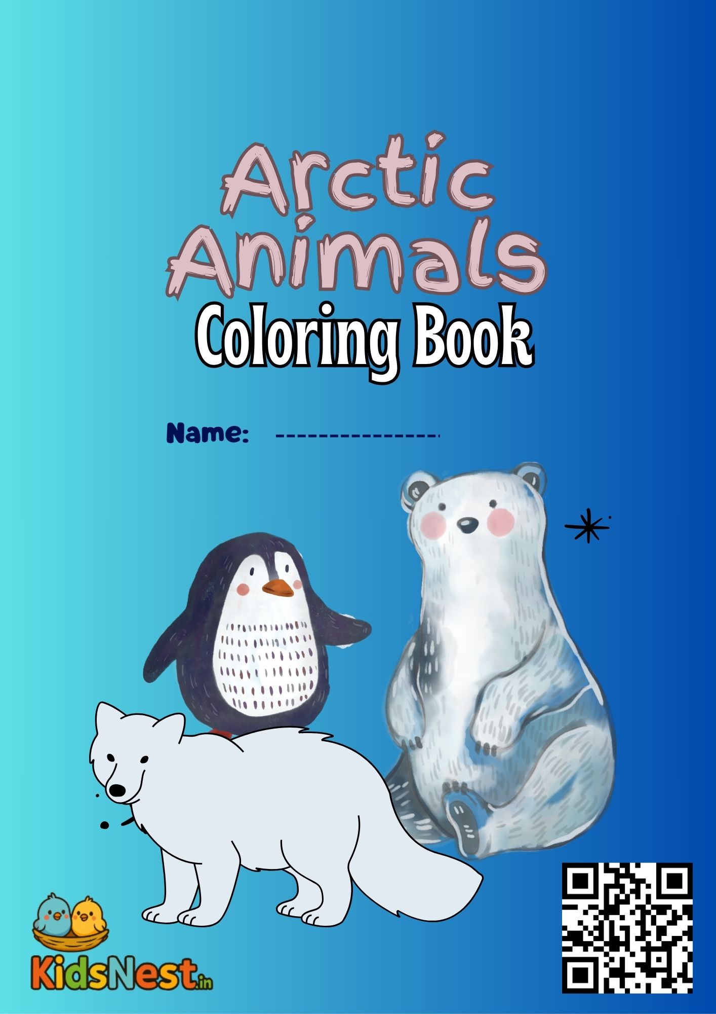 Arctic Animals Coloring Book| Kids Printable Activity
