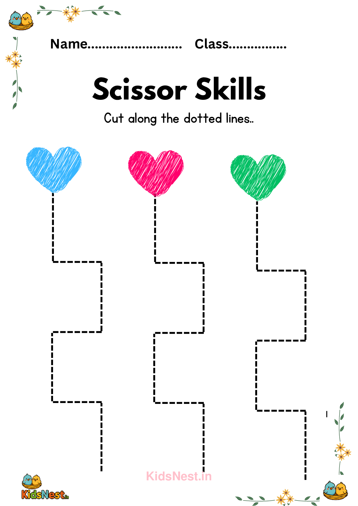 Printable Scissor Skill Activities & Worksheets for Kids