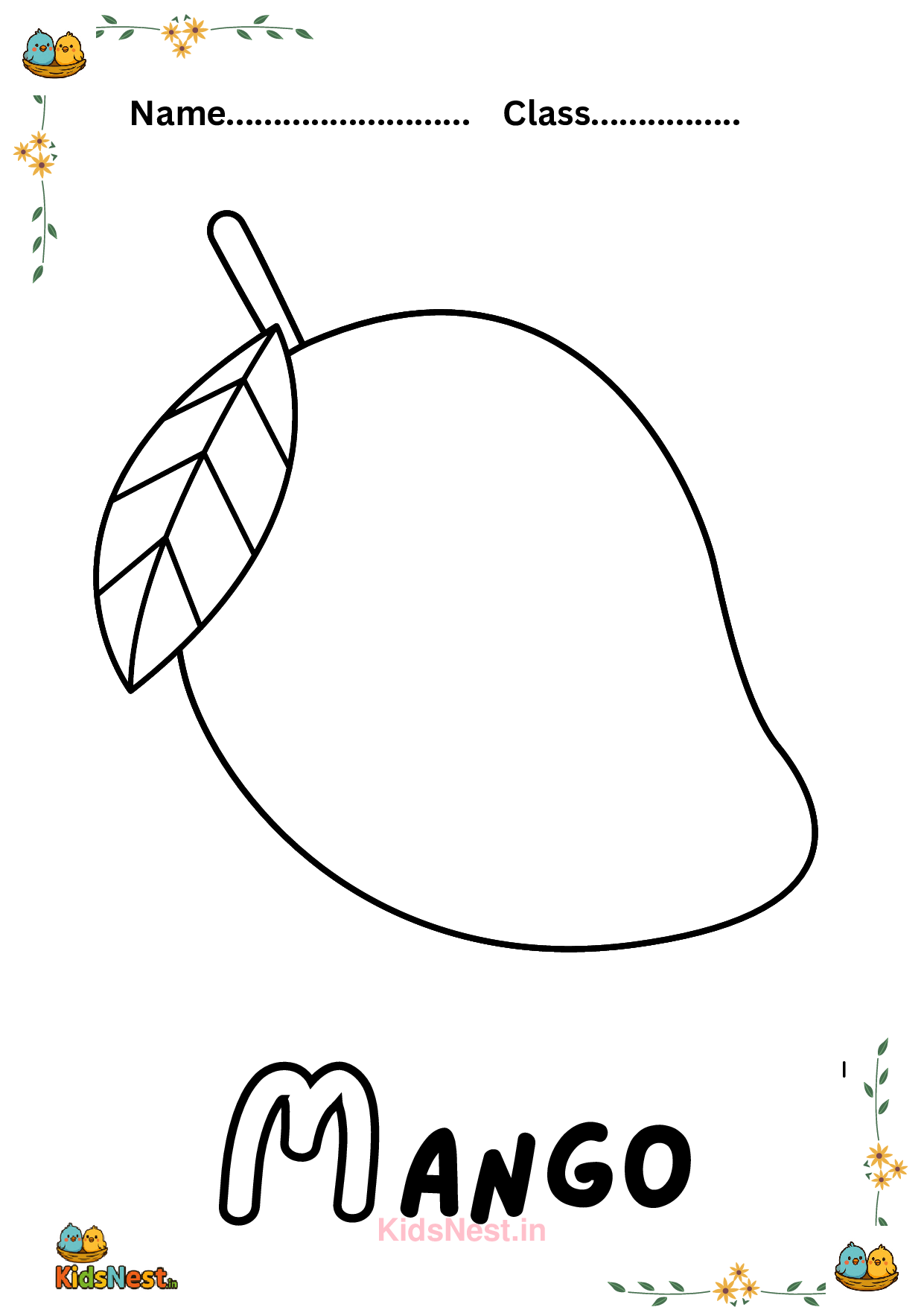 Alphabet M & mango