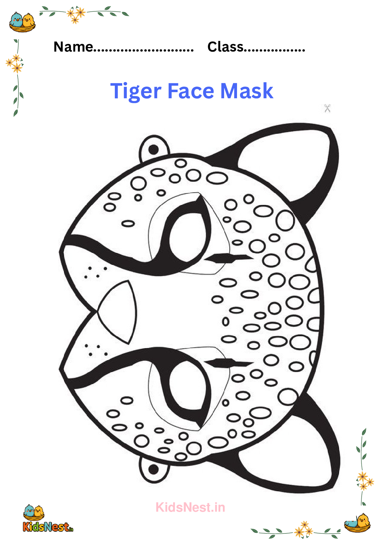 Tiger Mask Craft & Coloring Page | Free Printable Activity cover
