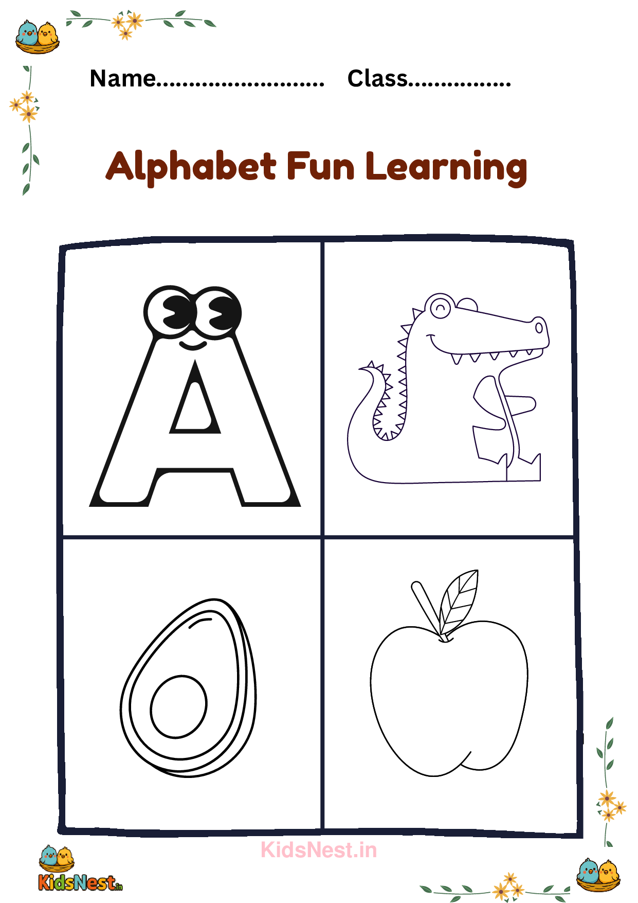 Letter A Learning: Fun Printable Worksheets for Kids