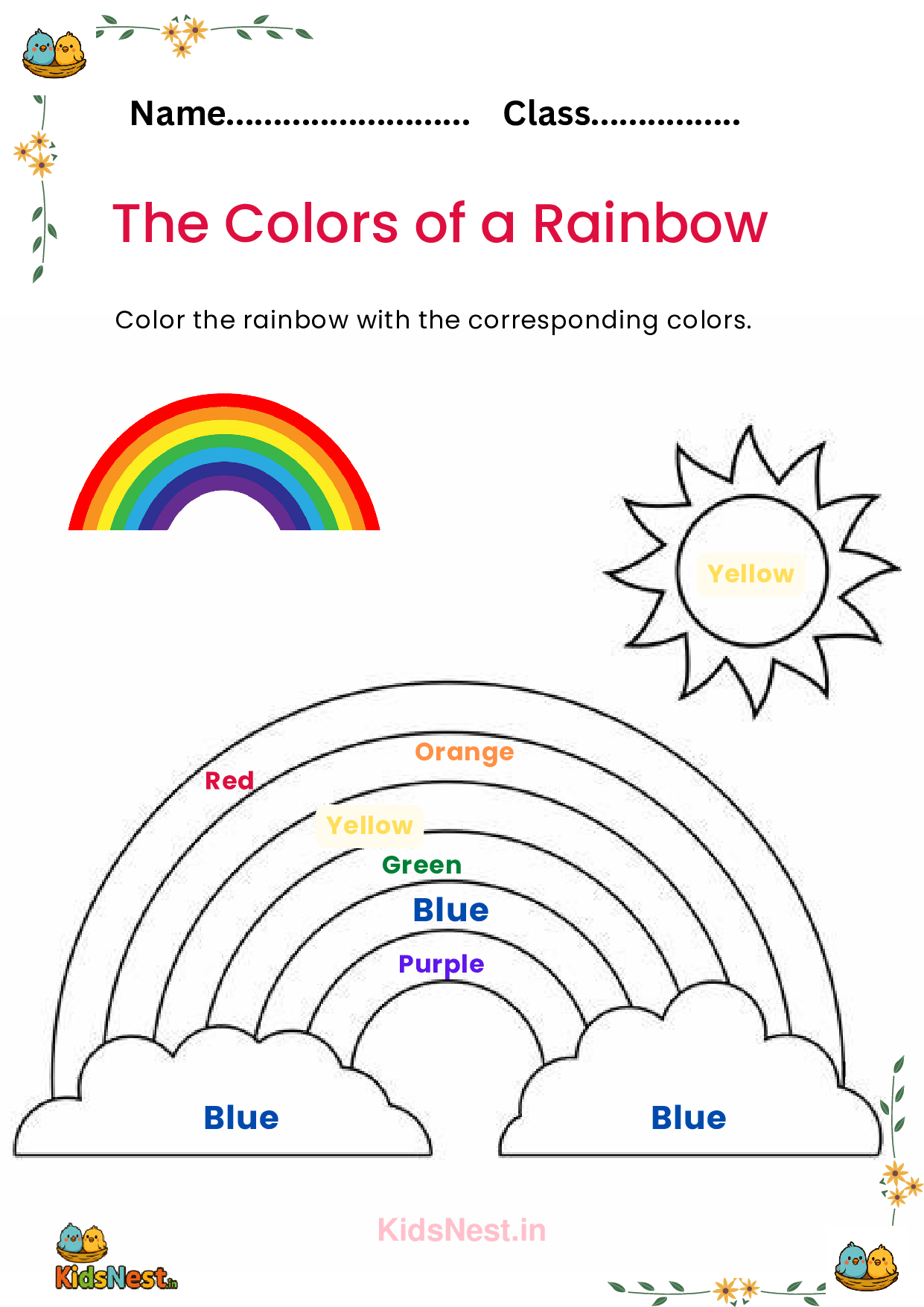 Rainbow Coloring Pages & Activities for Kids - Free Printable cover