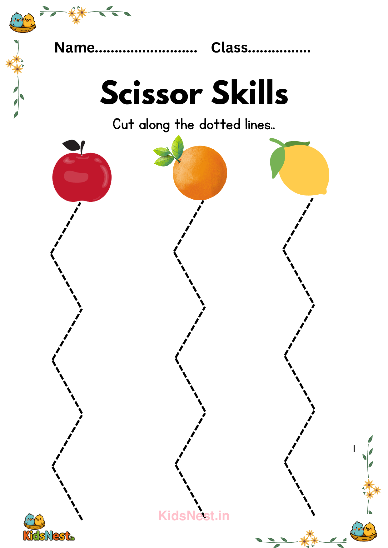 Printable Scissor Skills Worksheets & Activities for Kids