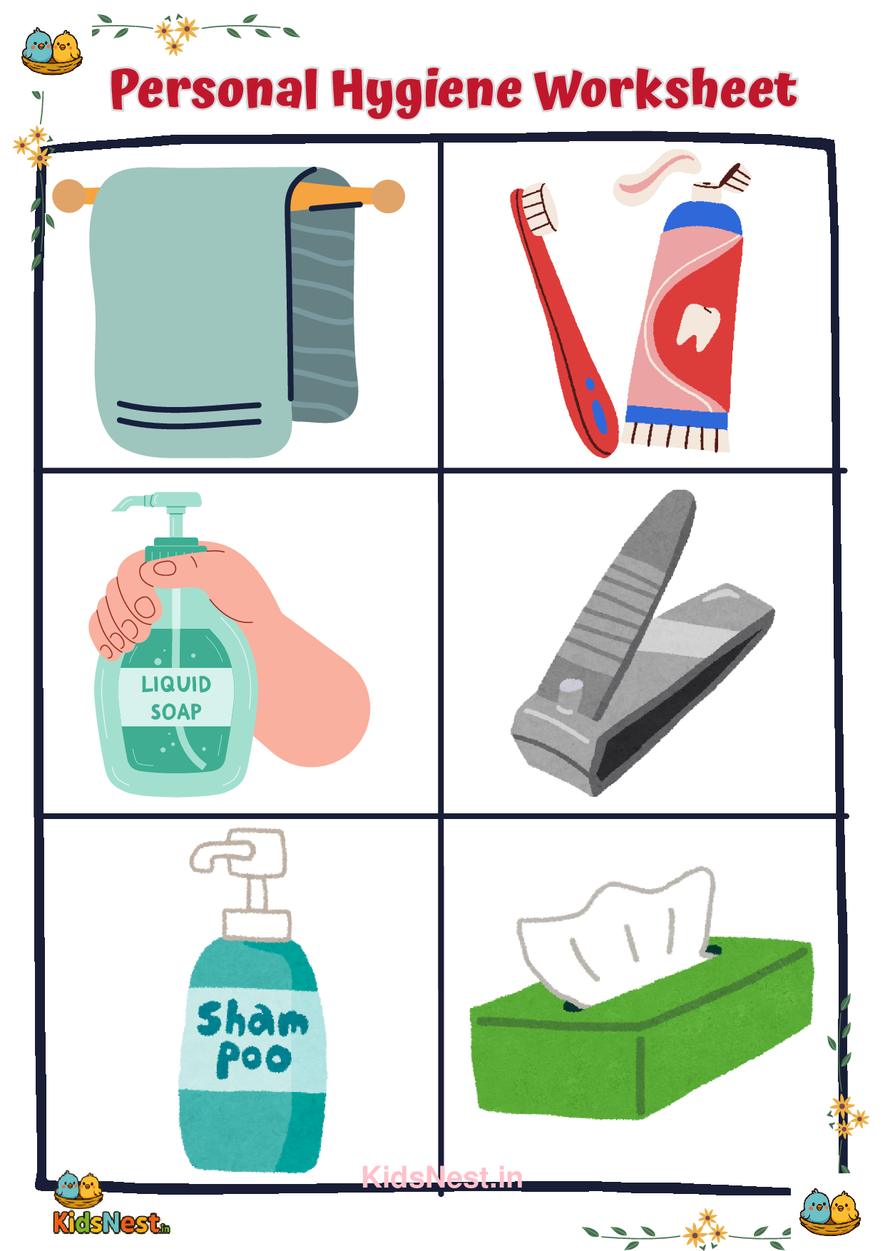 Personal Hygiene Worksheet for Kids | Printable Activity