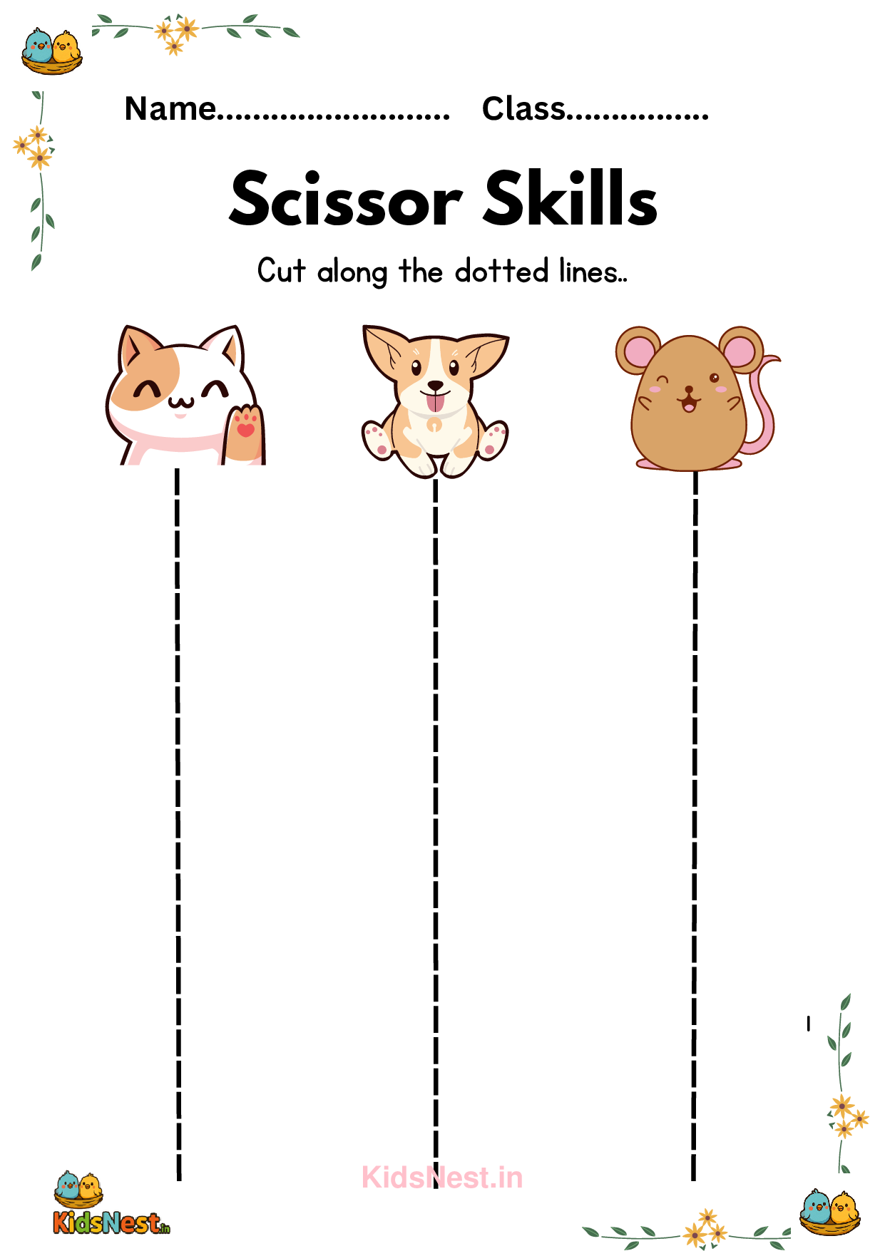 Fun Scissor Skills Worksheets & Printables for Kids