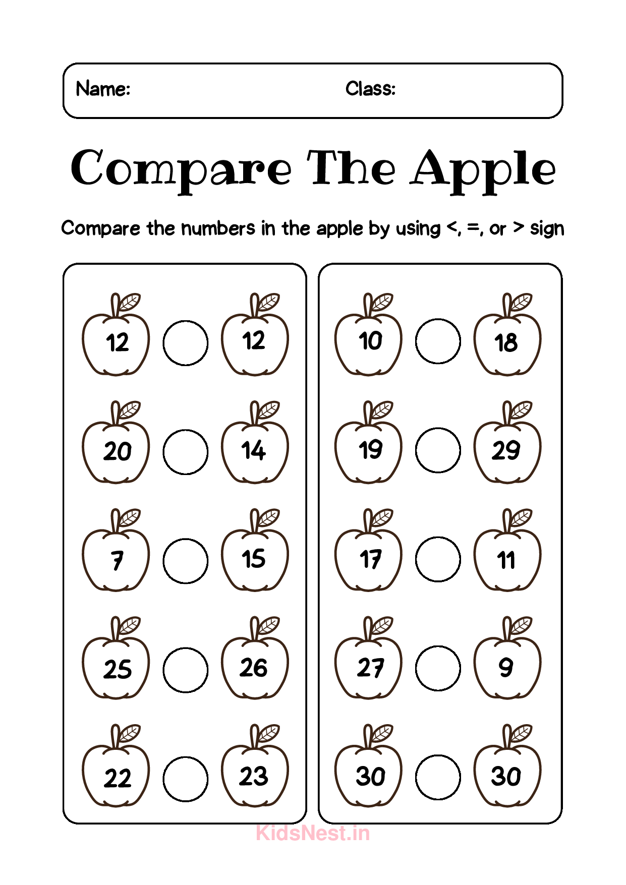 Big or Small Activity | Printable Worksheets for Kids cover
