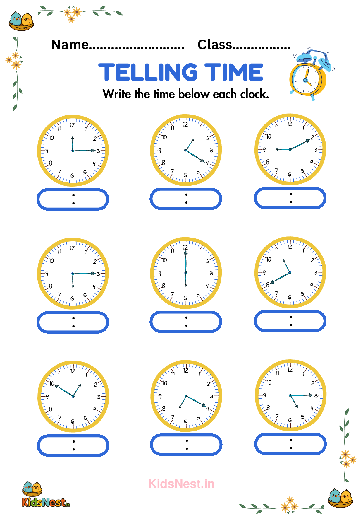 Learn Time for Kids: Printable Clock & Time Activities cover