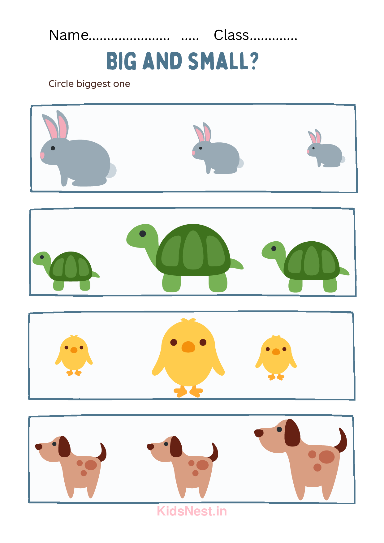 Big or Small? Printable Worksheets & Activities for Kids