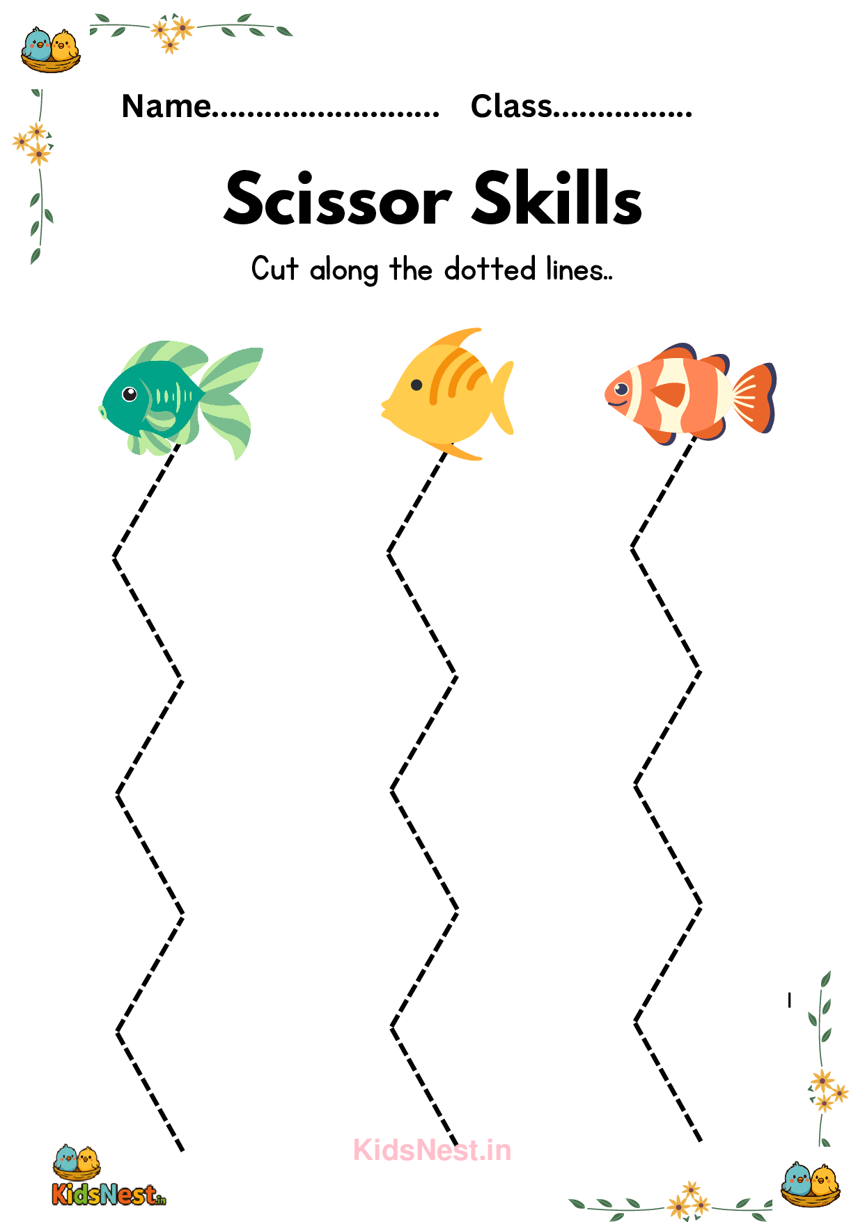 Printable Scissor Skill Worksheets & Activities for Kids