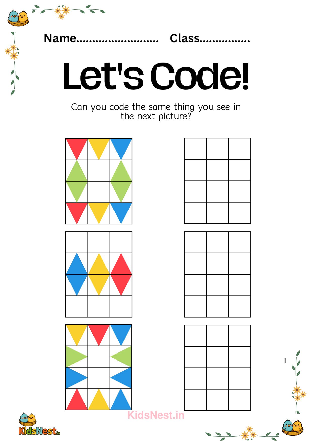Pattern Coloring Pages | Free Printable Kids Worksheets