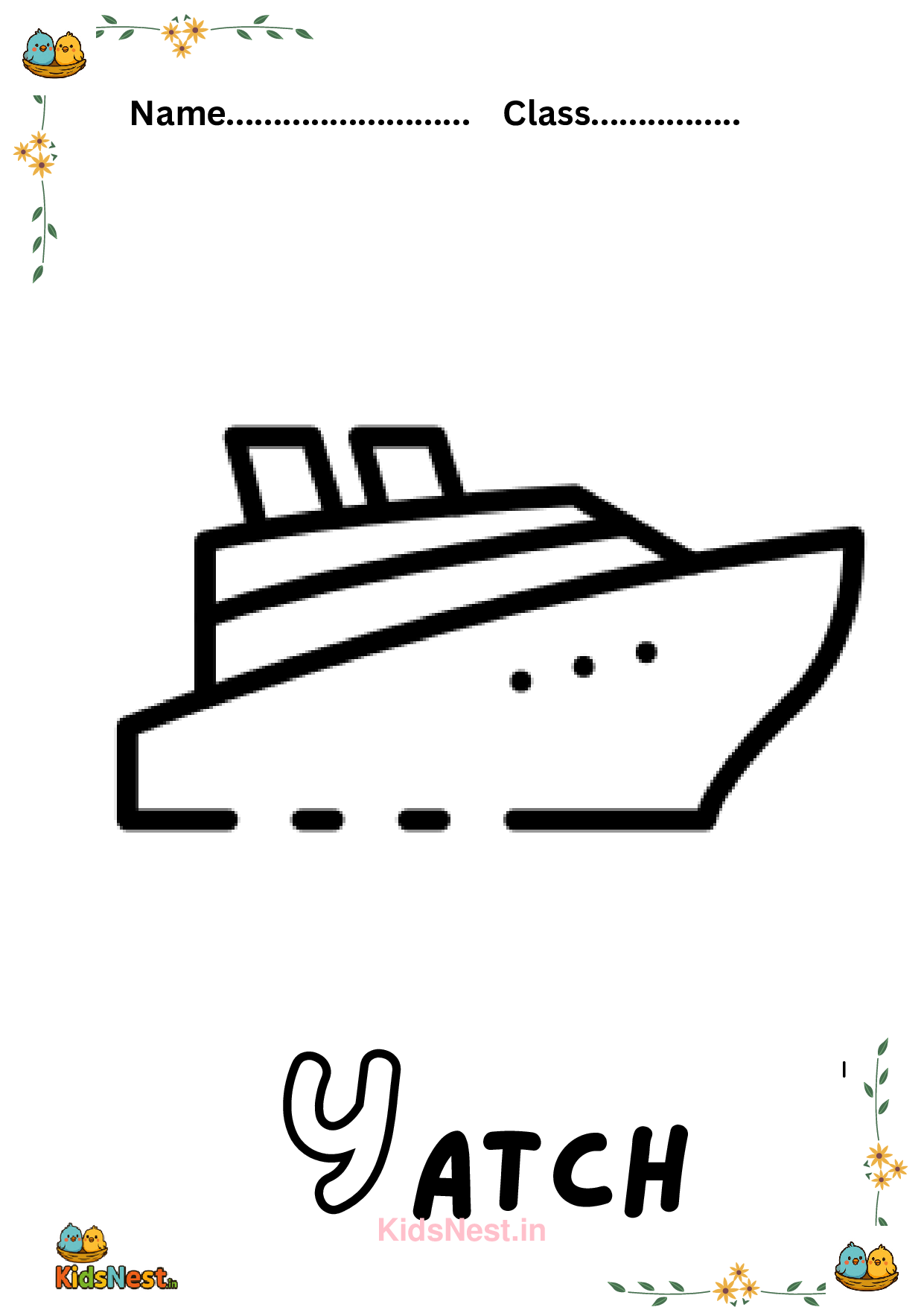 Yacht Kids Activities: Printable Worksheets & Coloring Fun cover
