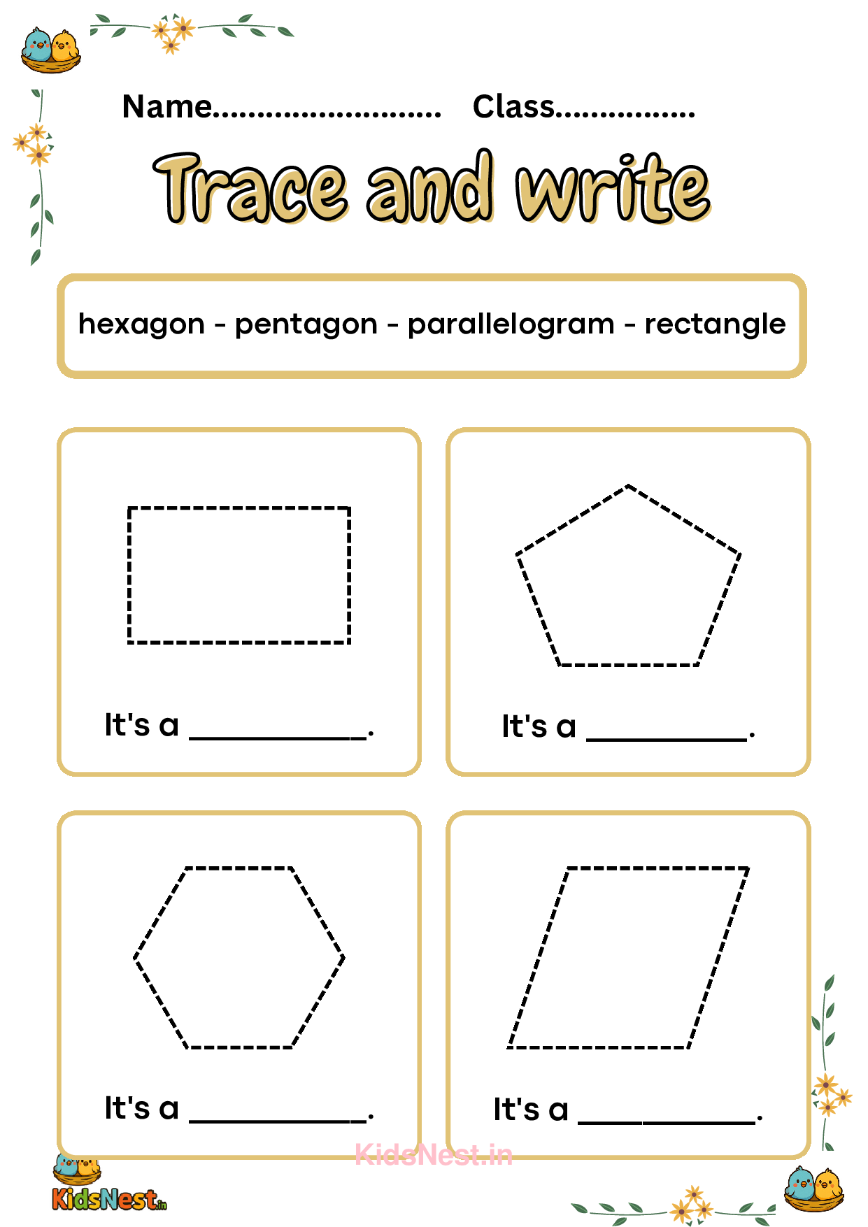 Trace & Write Worksheets | Fun Learning Activities for Kids