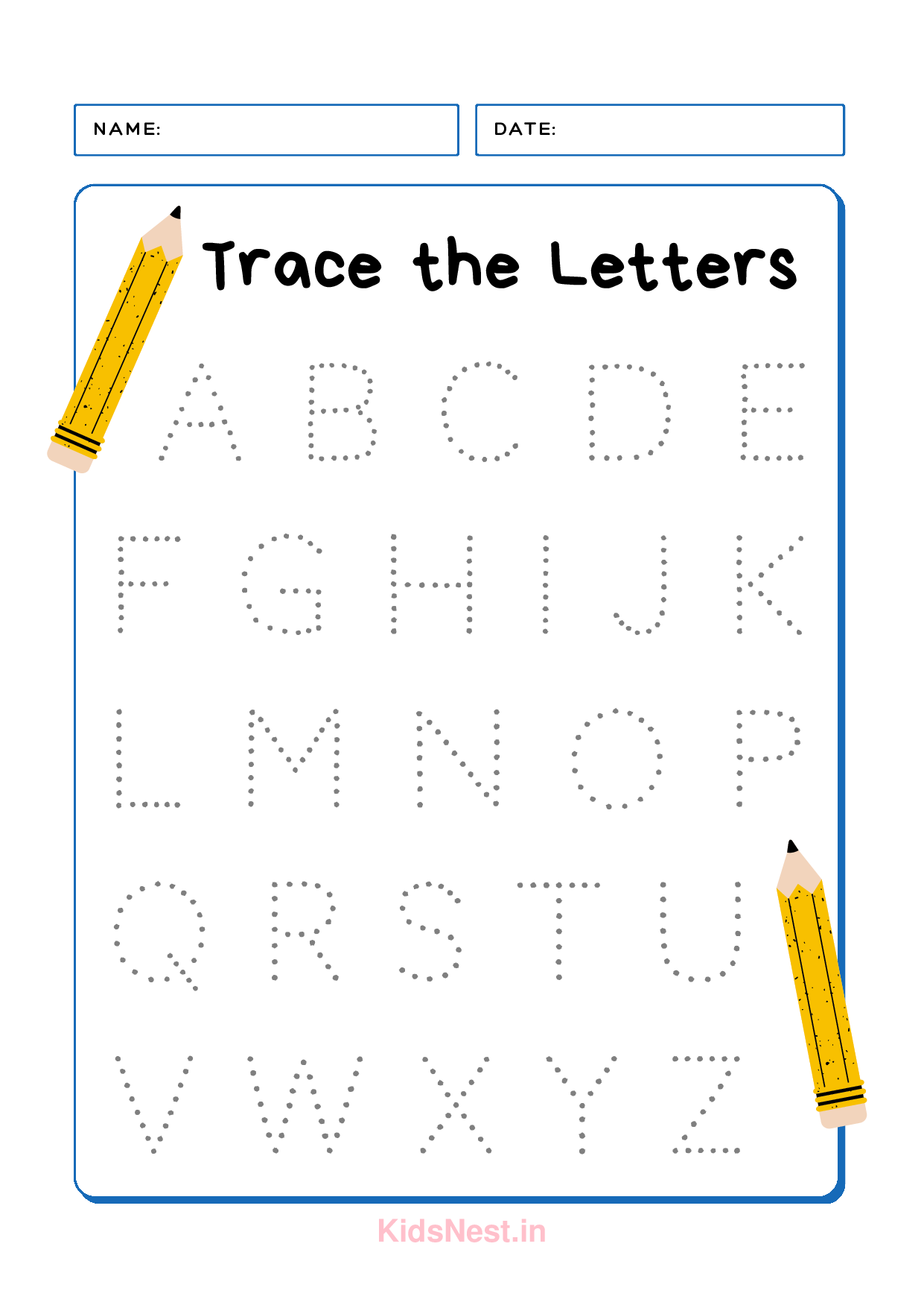 Printable Letter Tracing Worksheets for Kids | Free PDF