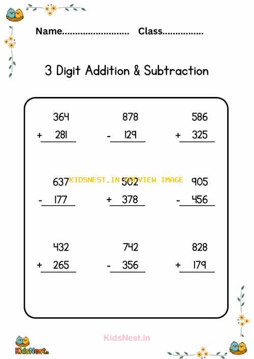 Learn 3-Digit Addition & Subtraction | Printable Worksheets