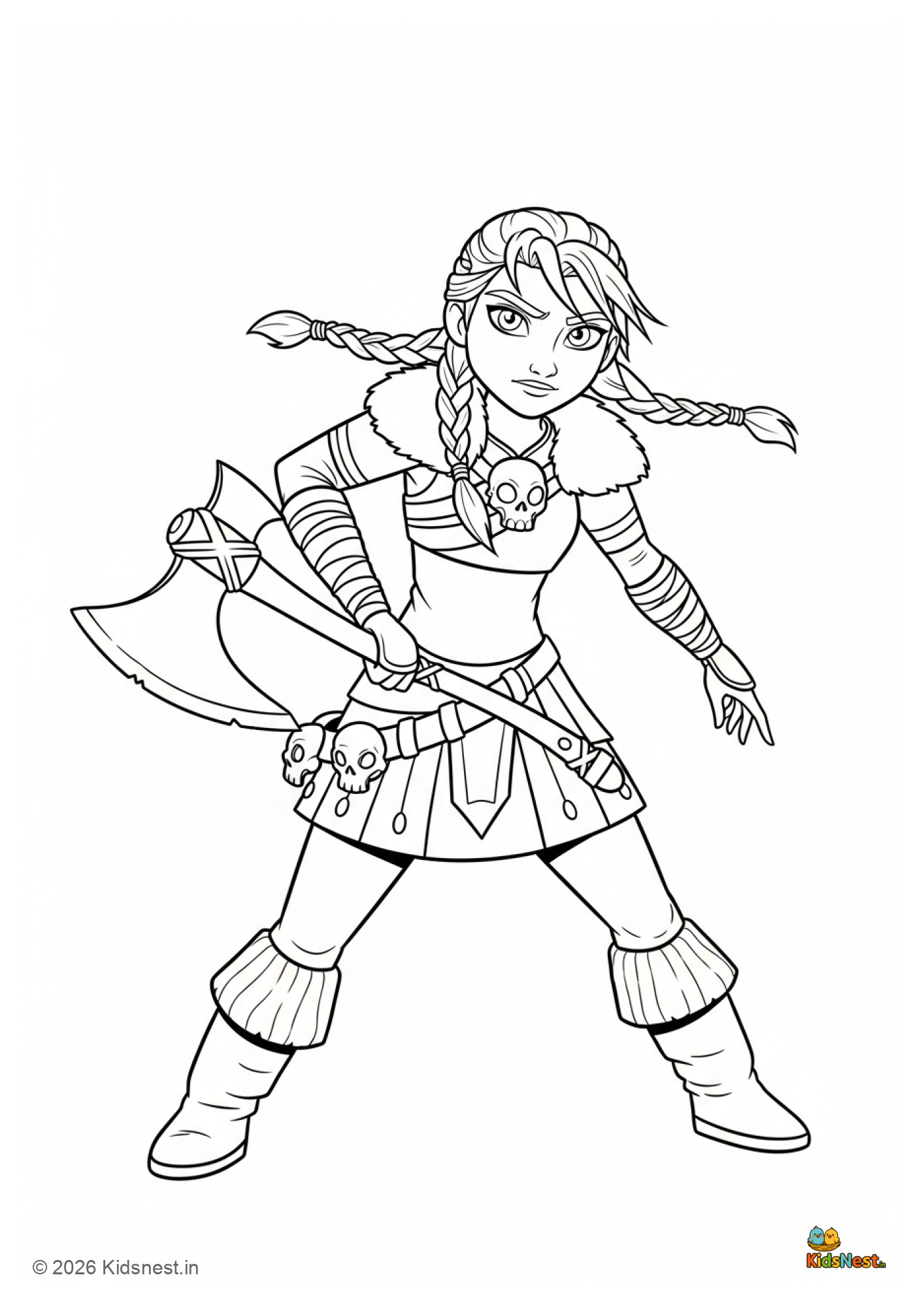 Astrid How to Train Your Dragon Coloring Page | Printable PDF