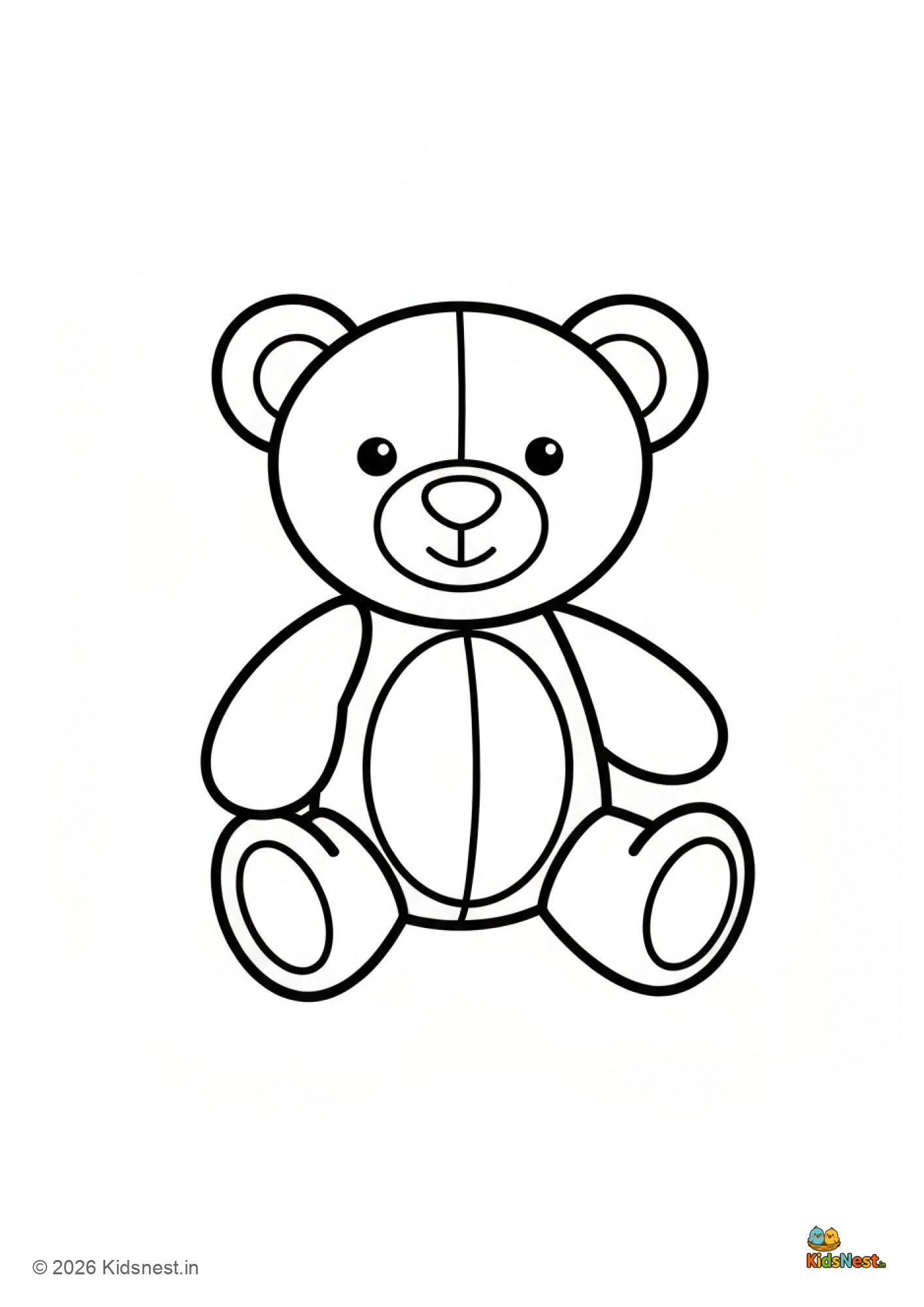 B for Bear Colouring Page | Free Printable Worksheet for Kids