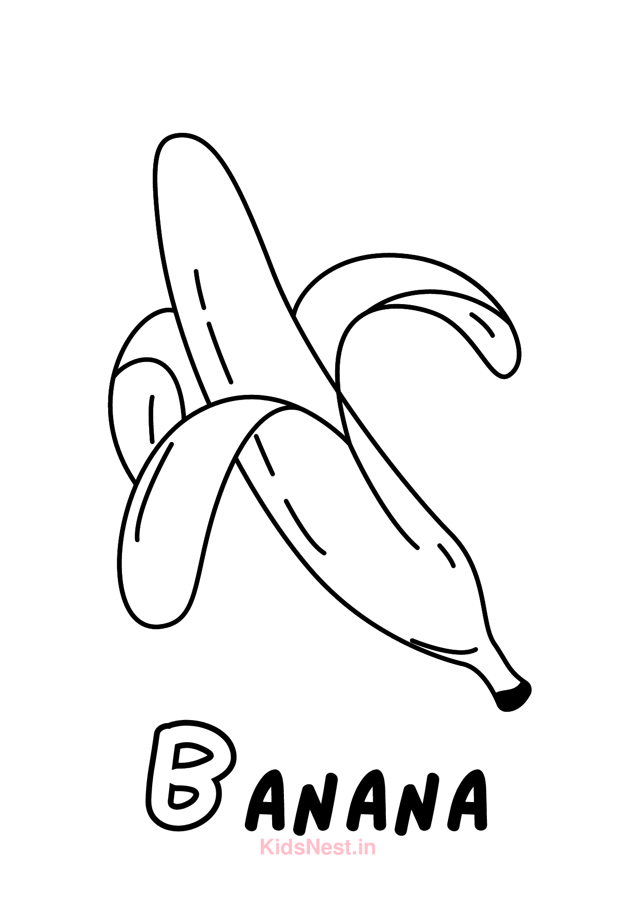 Printable Banana Coloring Pages for Kids | Free Activity