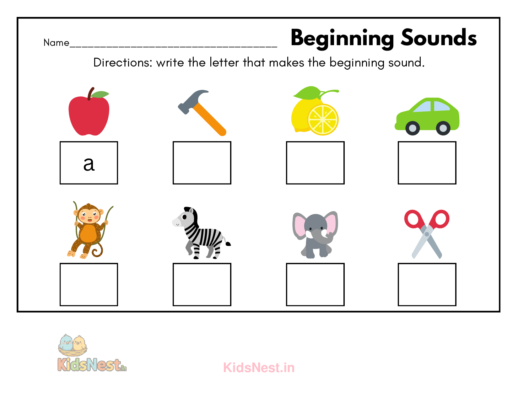 Beginning Sound Activities | Printables for Preschool & K