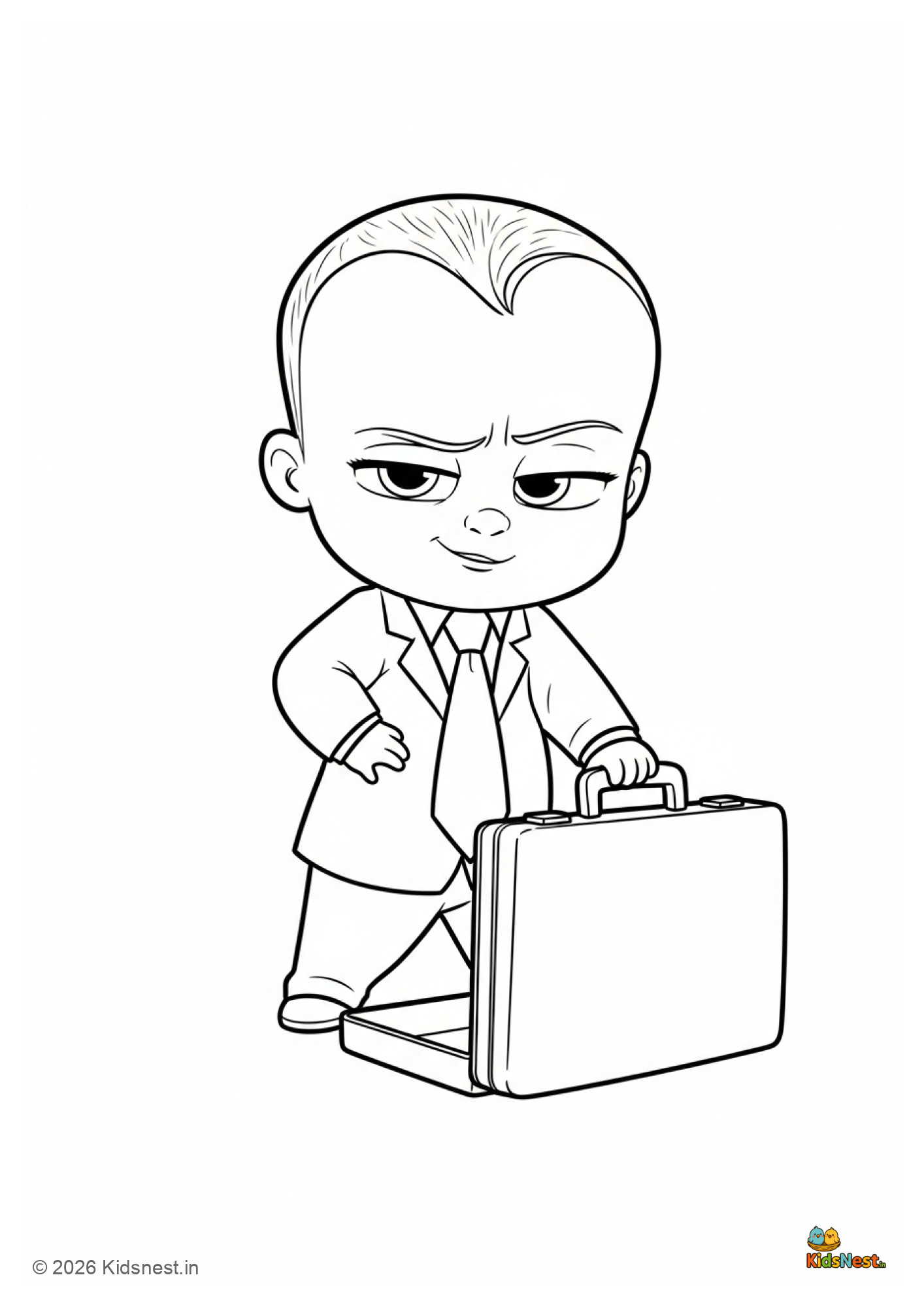 Boss Baby Coloring Page | Free Printable for Kids