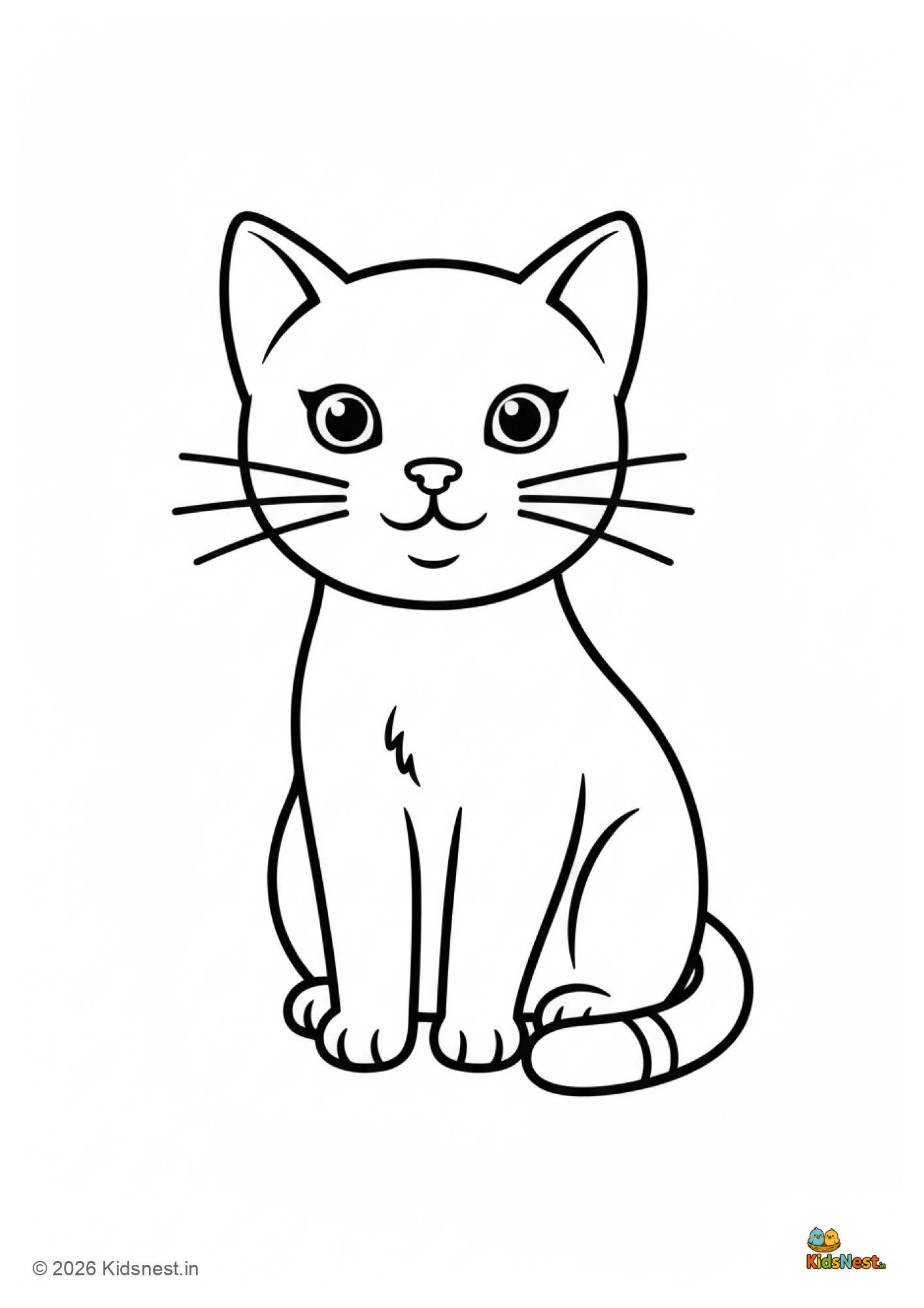 C for Cat Colouring Page | Free Printable for Kids