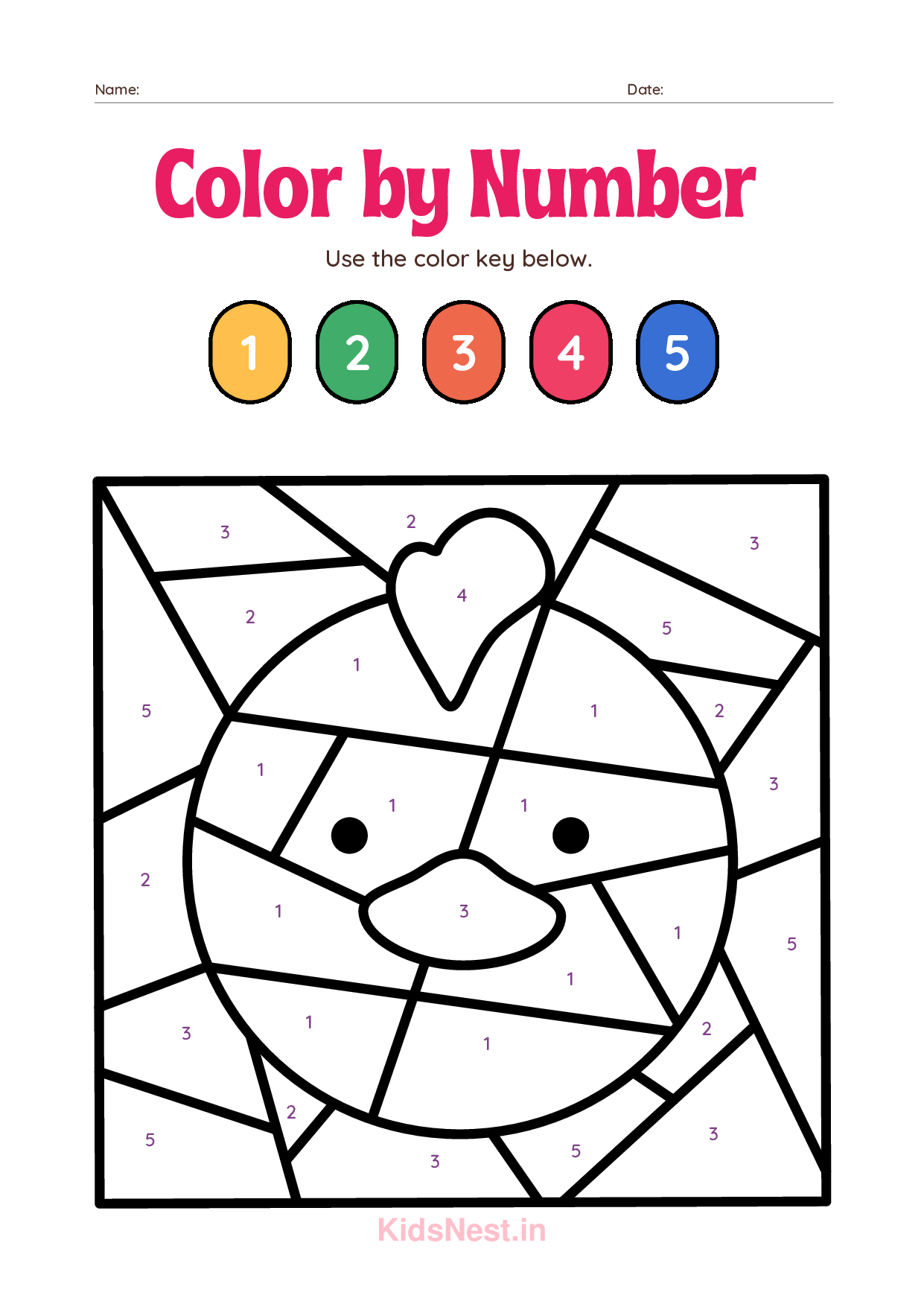 Color by Number Printables for Kids | Free Worksheets