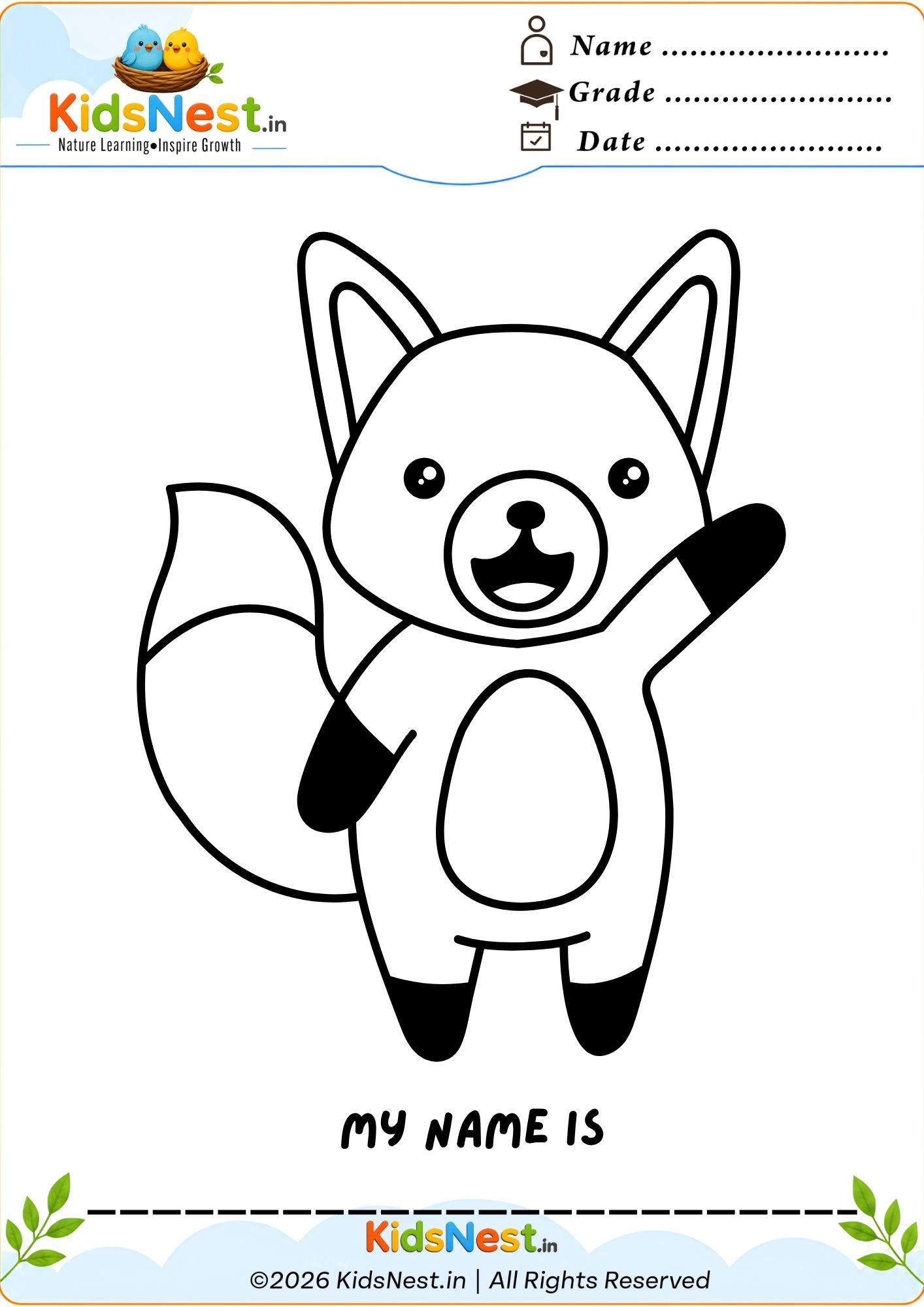 Free Red Panda Coloring Worksheet for Kids | Printable PDF