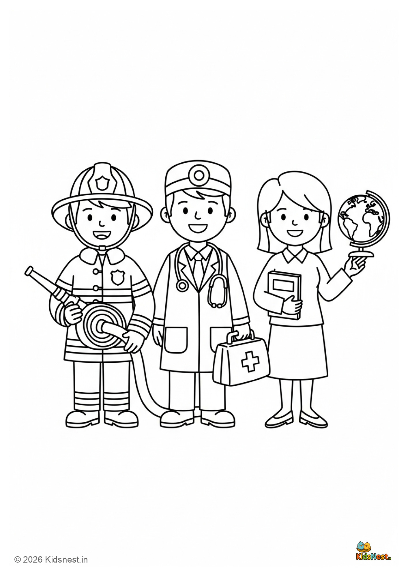 Community Helpers Worksheet for Kids | Printable Activity