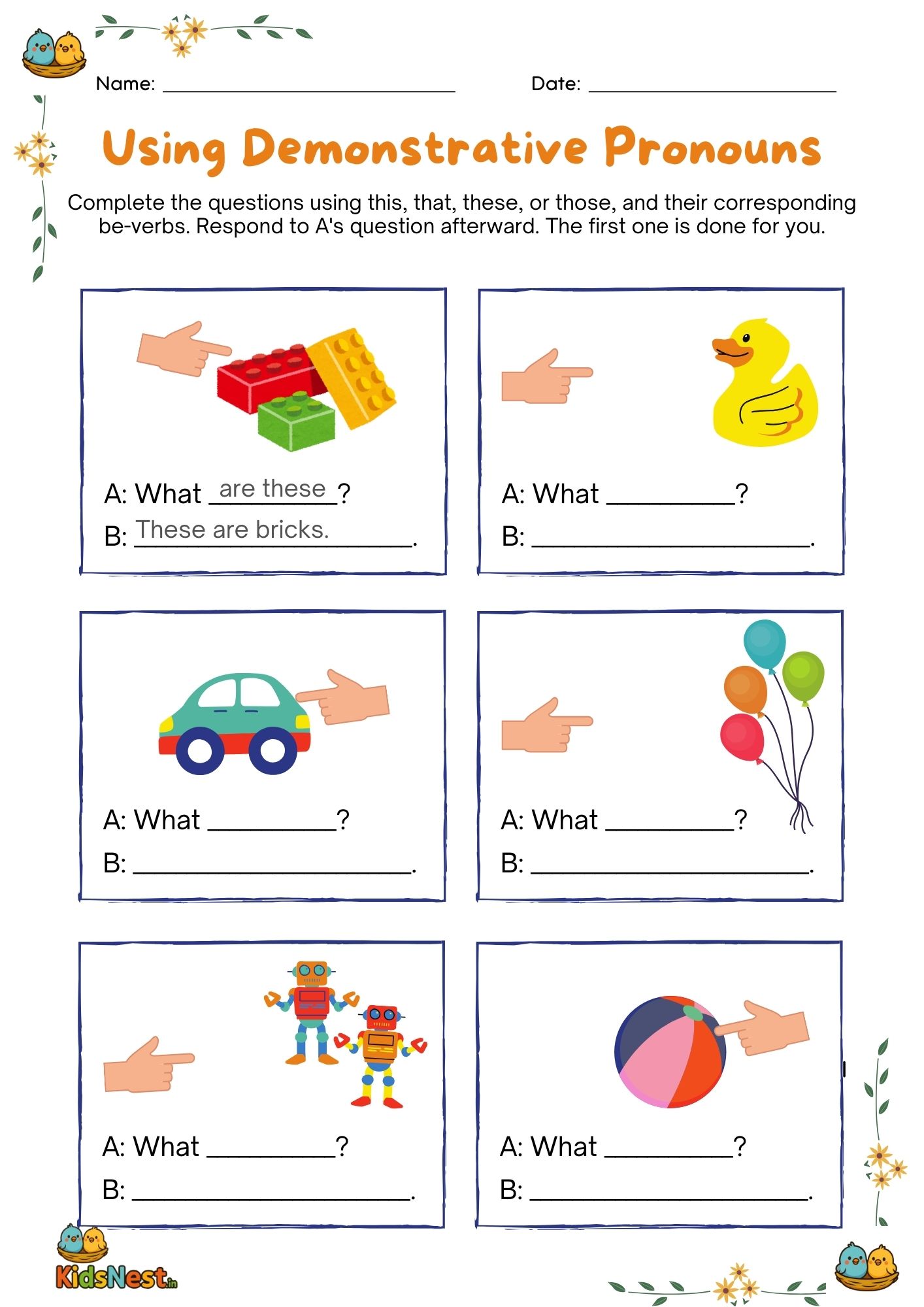 This That Worksheet | Grammar Practice for Kids